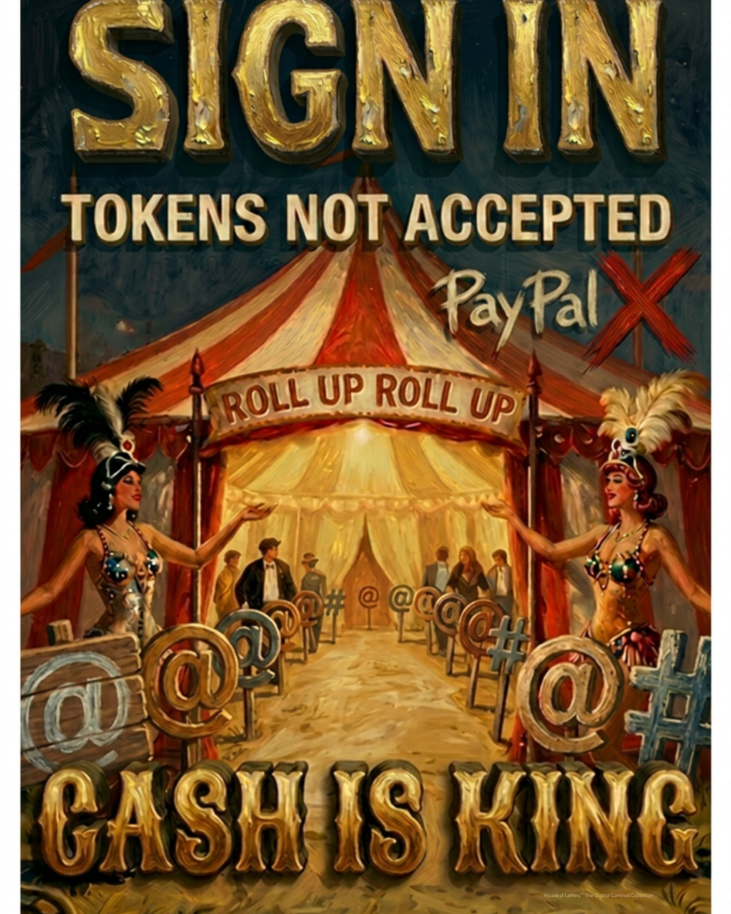 Vintage Fairground Poster — "Test Your Engagement (Followers)"