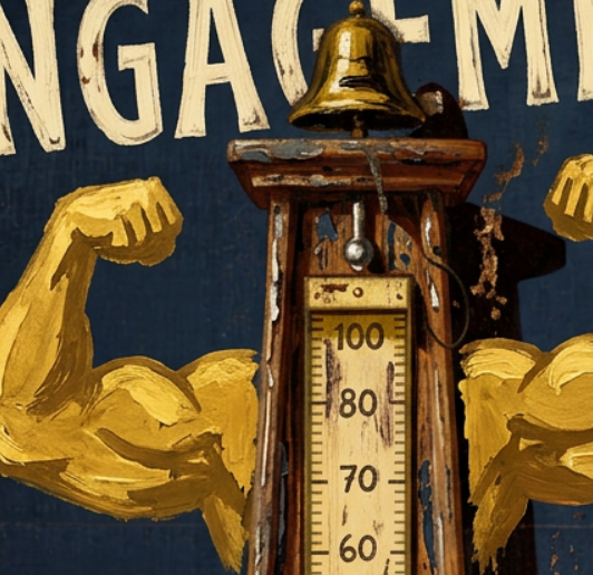 Vintage Fairground Poster — "Test Your Engagement (Followers)"