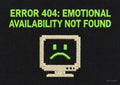 Ironic Error 404 Computer Terminal Poster — Modern Satire Embroidery Print