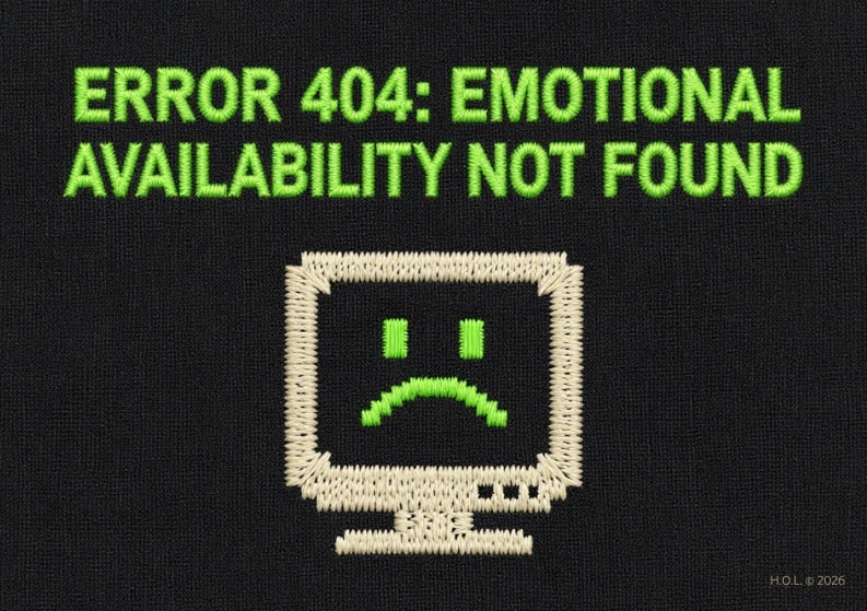Ironic Validation Heart Needlepoint Poster — Modern Satire Embroidery Print
