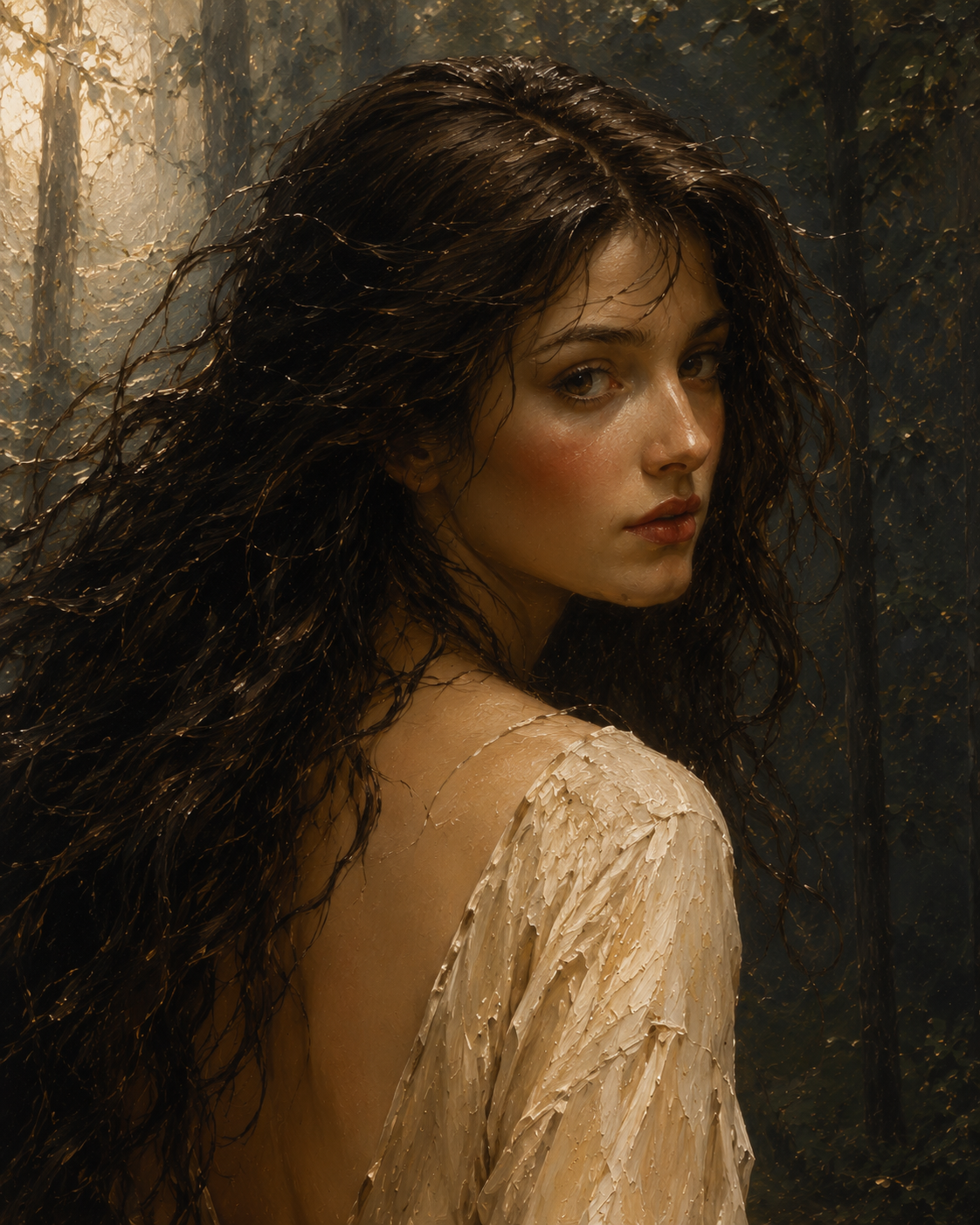 Red Flags — Satirical Fine Art Pre-Raphaelite Oil Print