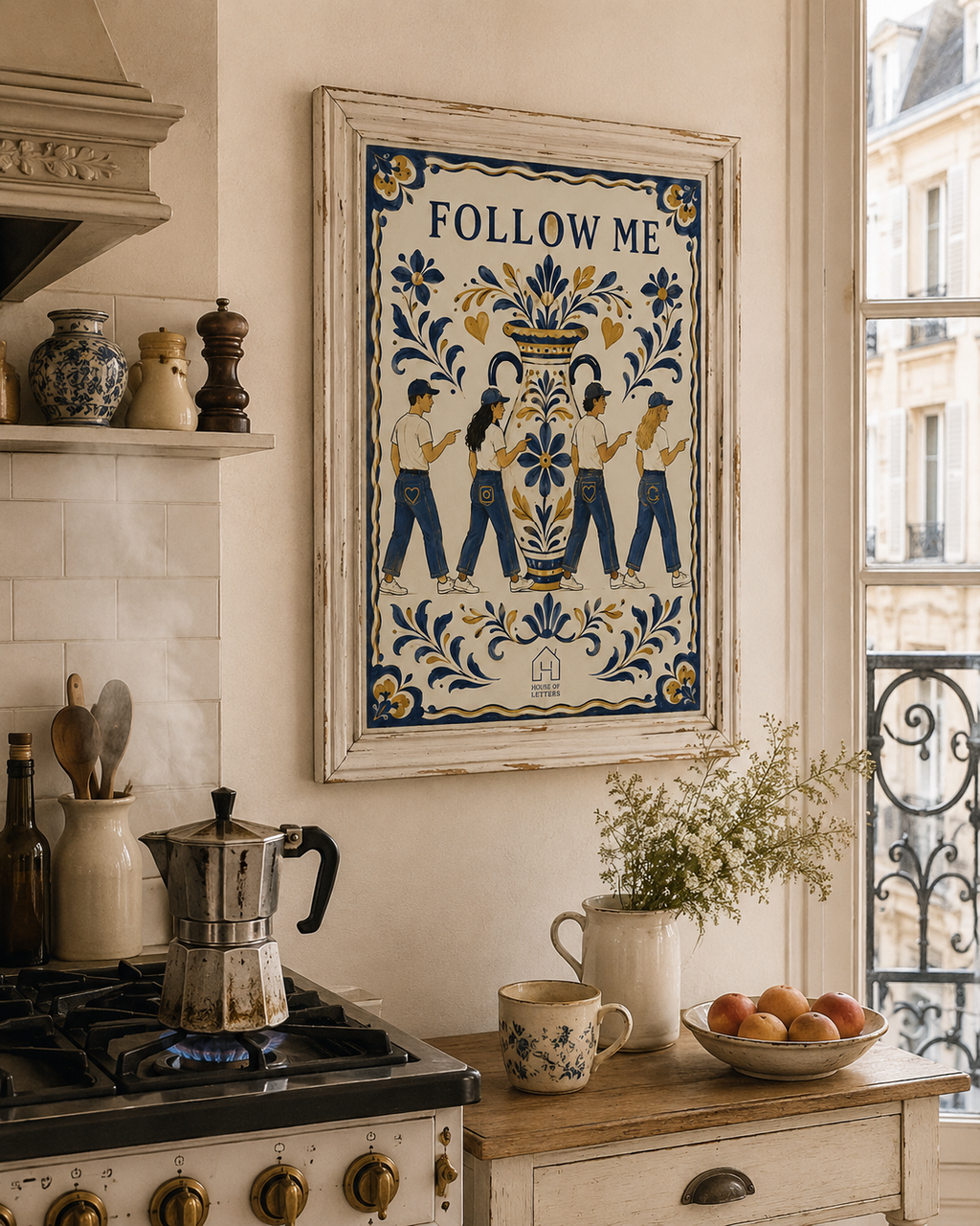 Follow Me (The Quimper Algorithm) — Satirical Folk Art Print