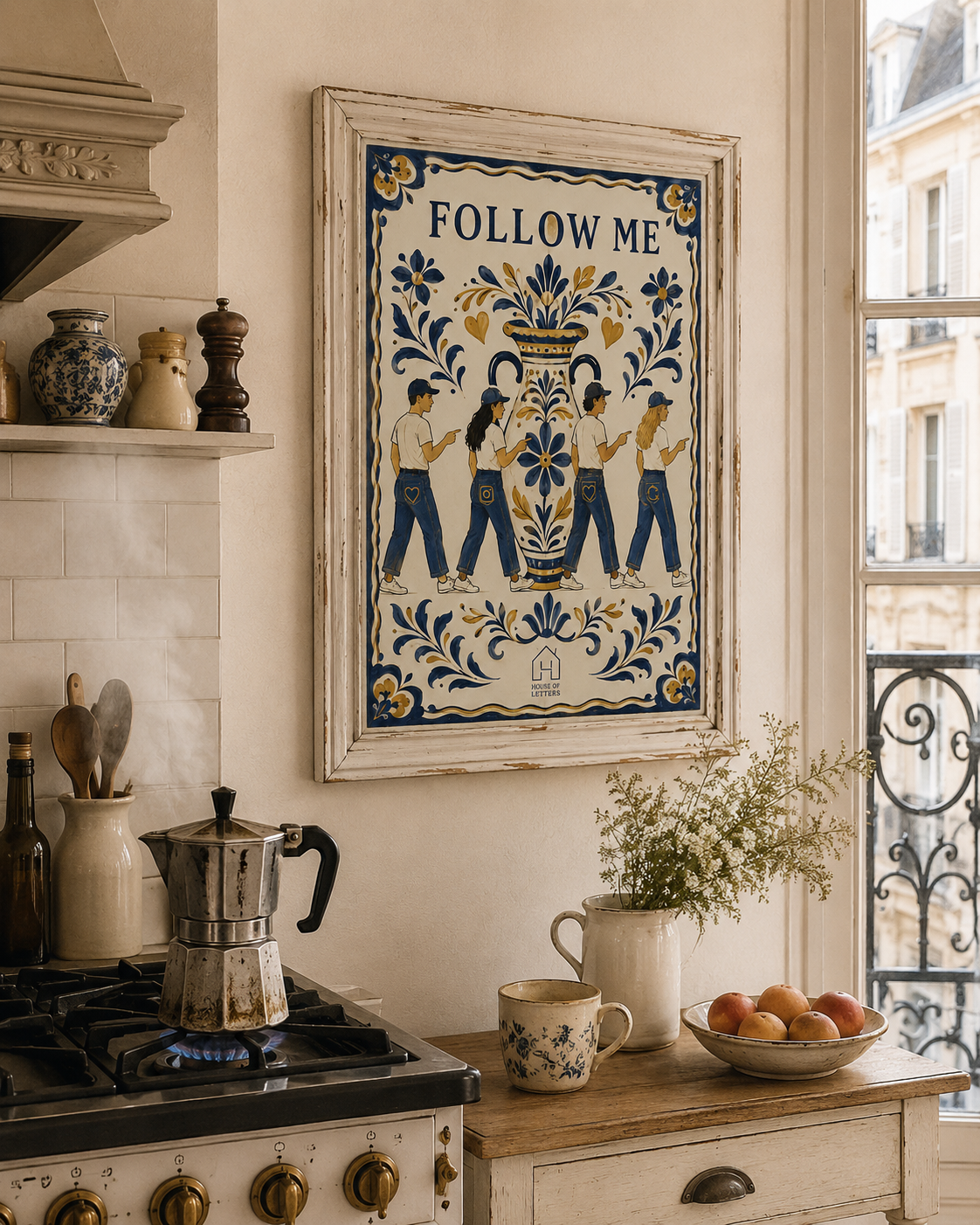 Follow Me (The Quimper Algorithm) — Satirical Folk Art Print