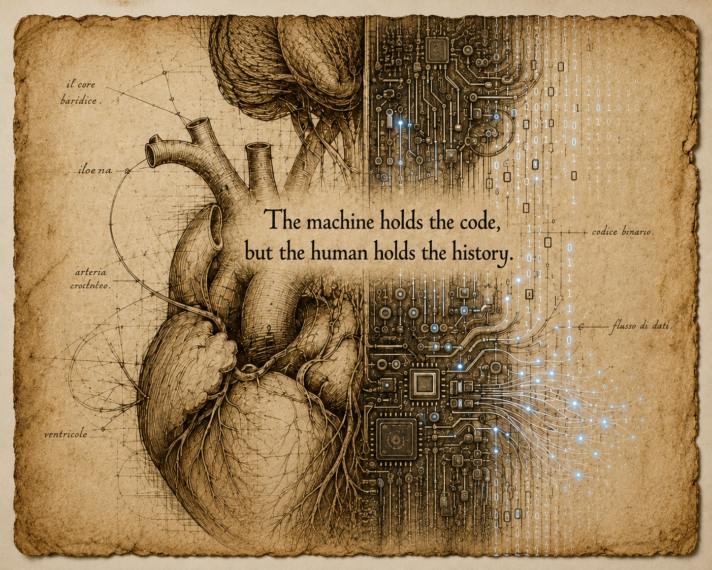 Renaissance AI Manifesto Poster — Vintage Da Vinci Sketch Wall Art