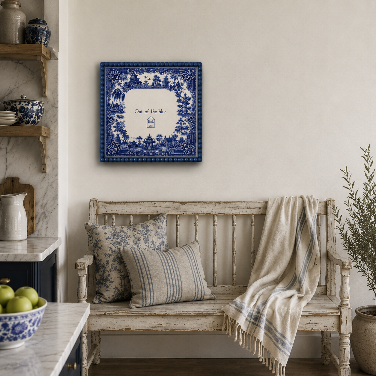 Out of the Blue – Contemporary Chinoiserie Art Print