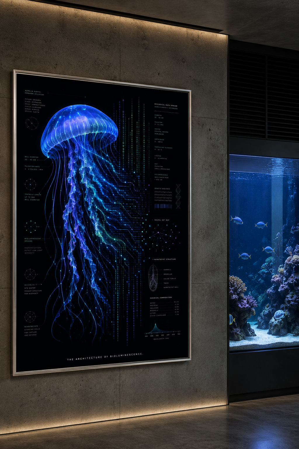 The Architecture of Bioluminescence — Marine Biology Data Print | House of Letters