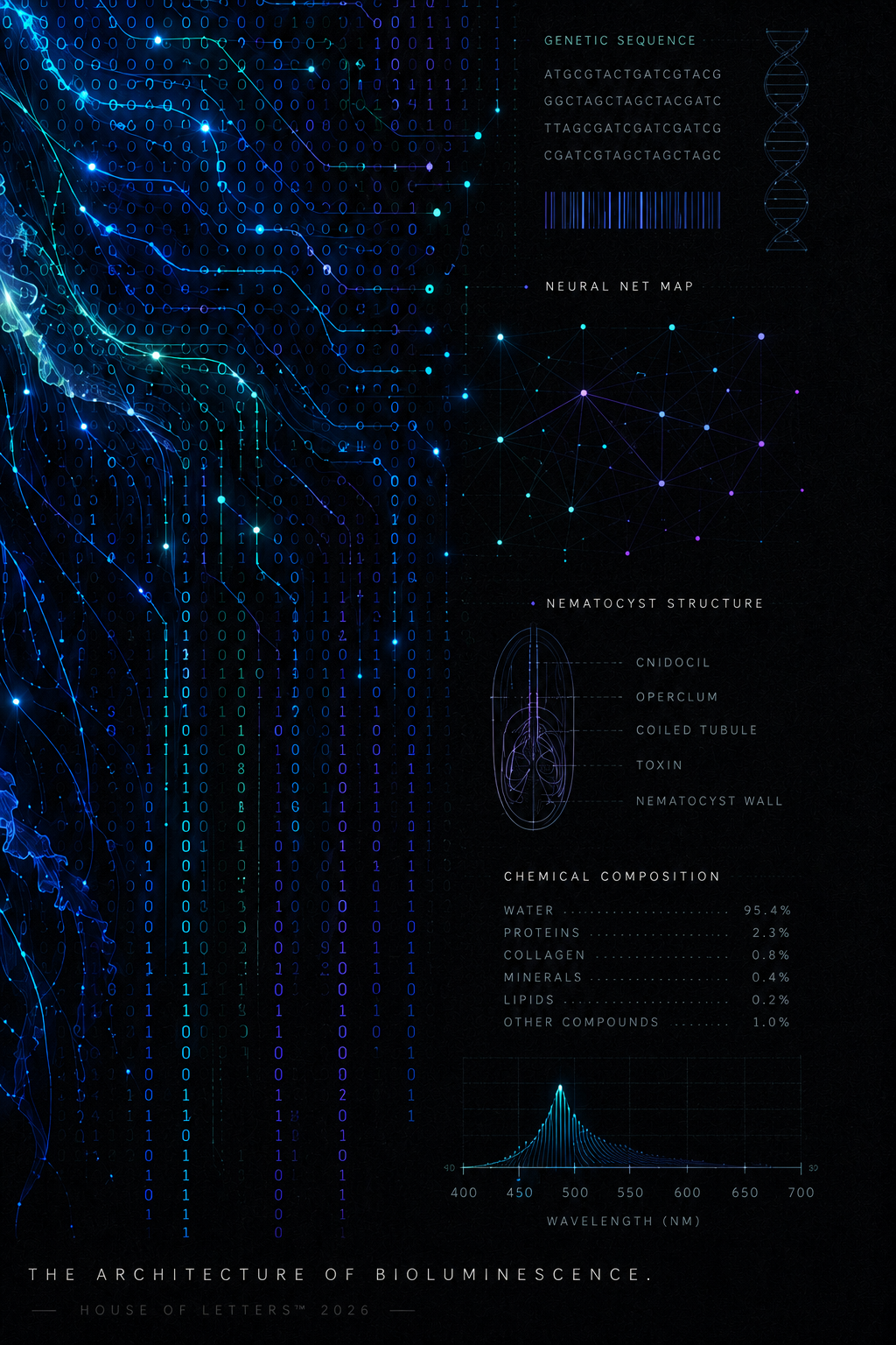 The Architecture of Bioluminescence — Marine Biology Data Print | House of Letters