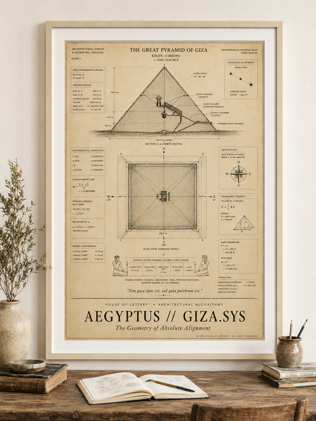 Aegyptus // Giza.Sys Architectural Blueprint Print — The Architectural Algorithms Series (Edition 3 of 7)