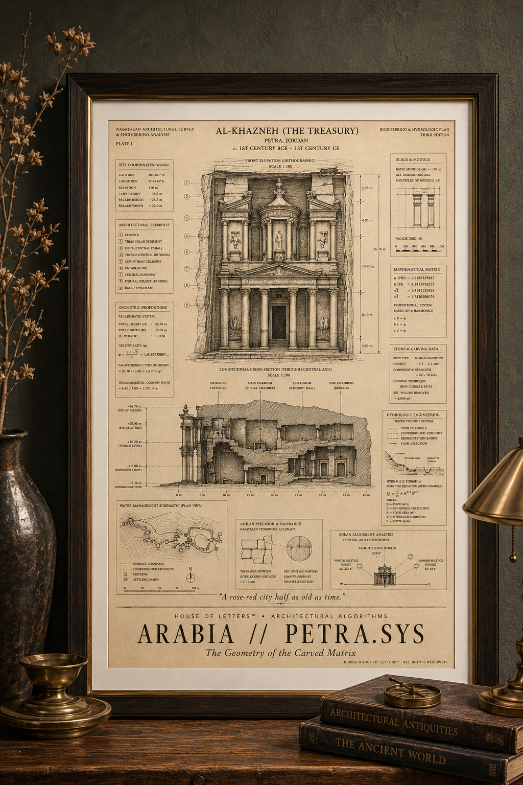 Arabia // Petra.Sys Architectural Blueprint Print — The Architectural Algorithms Series (Edition 4 of 7)