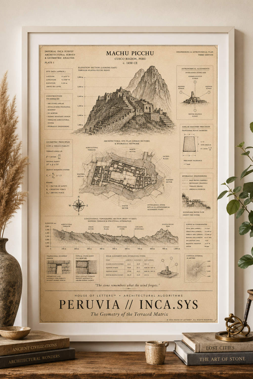 Peruvia // Inca.Sys Architectural Blueprint Print — The Architectural Algorithms Series (Edition 5 of 7)