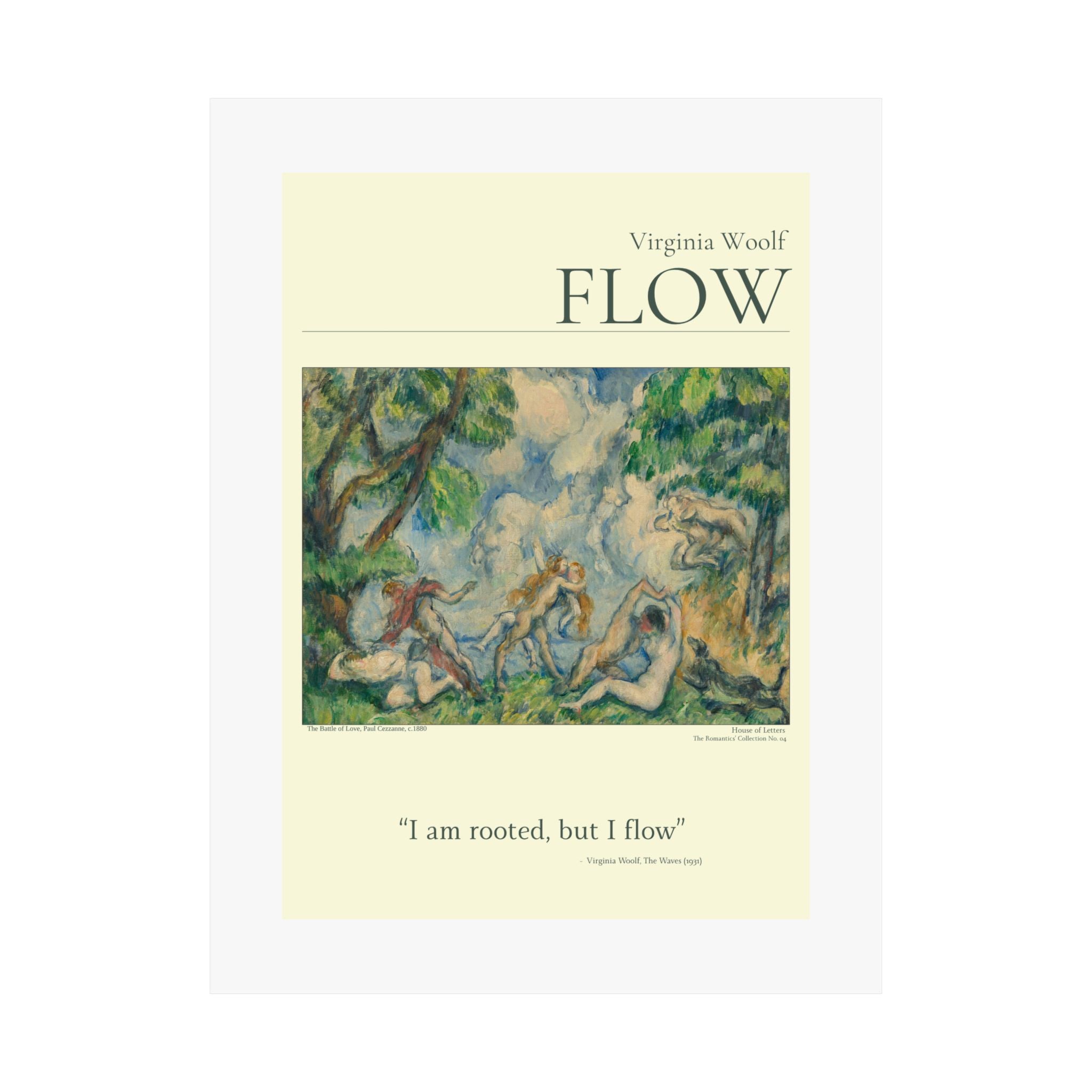 Virginia Woolf — 'Flow' Literary Art Poster