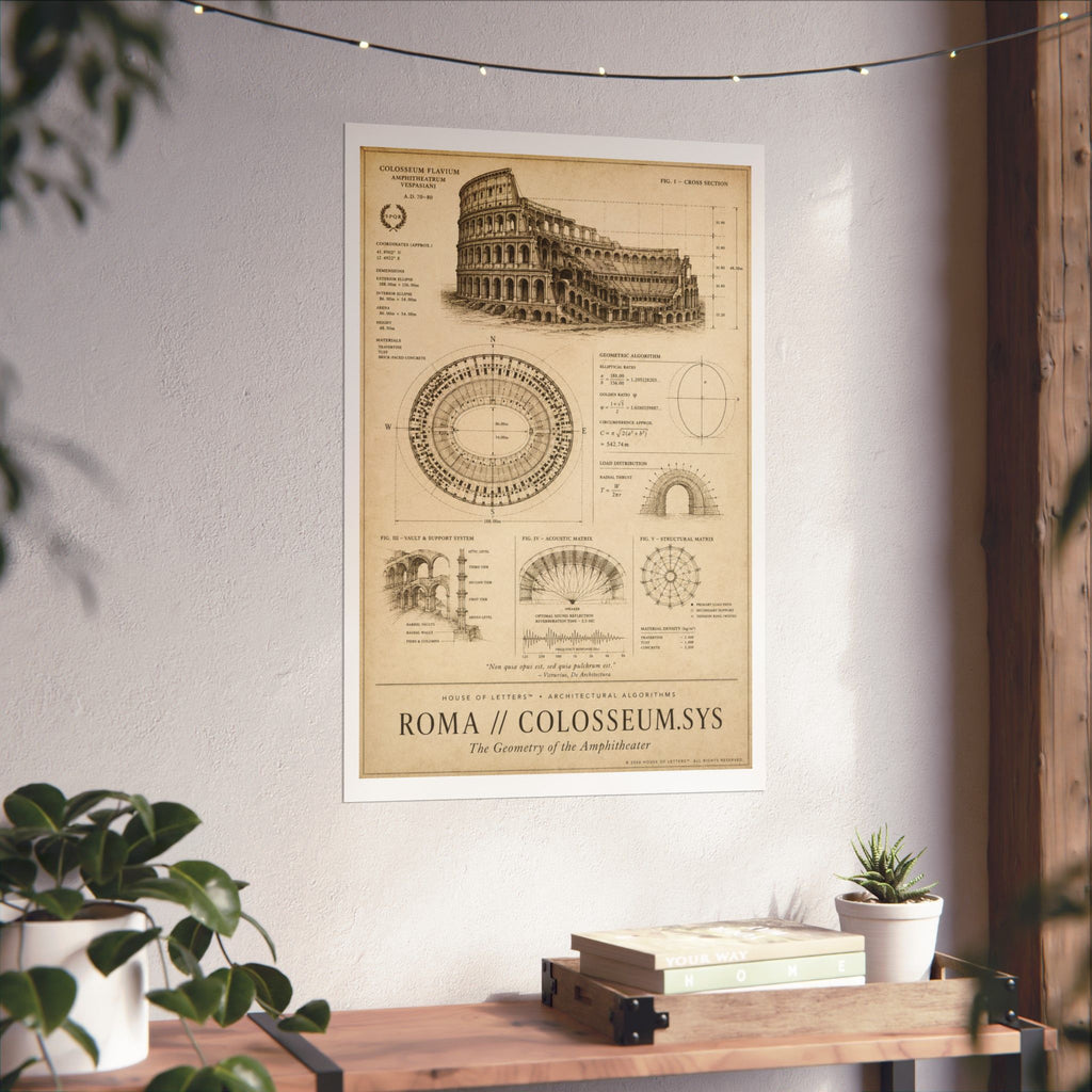 Roma // Colosseum.Sys Architectural Blueprint Print — The Architectural Algorithms Series (Edition 1 of 7)