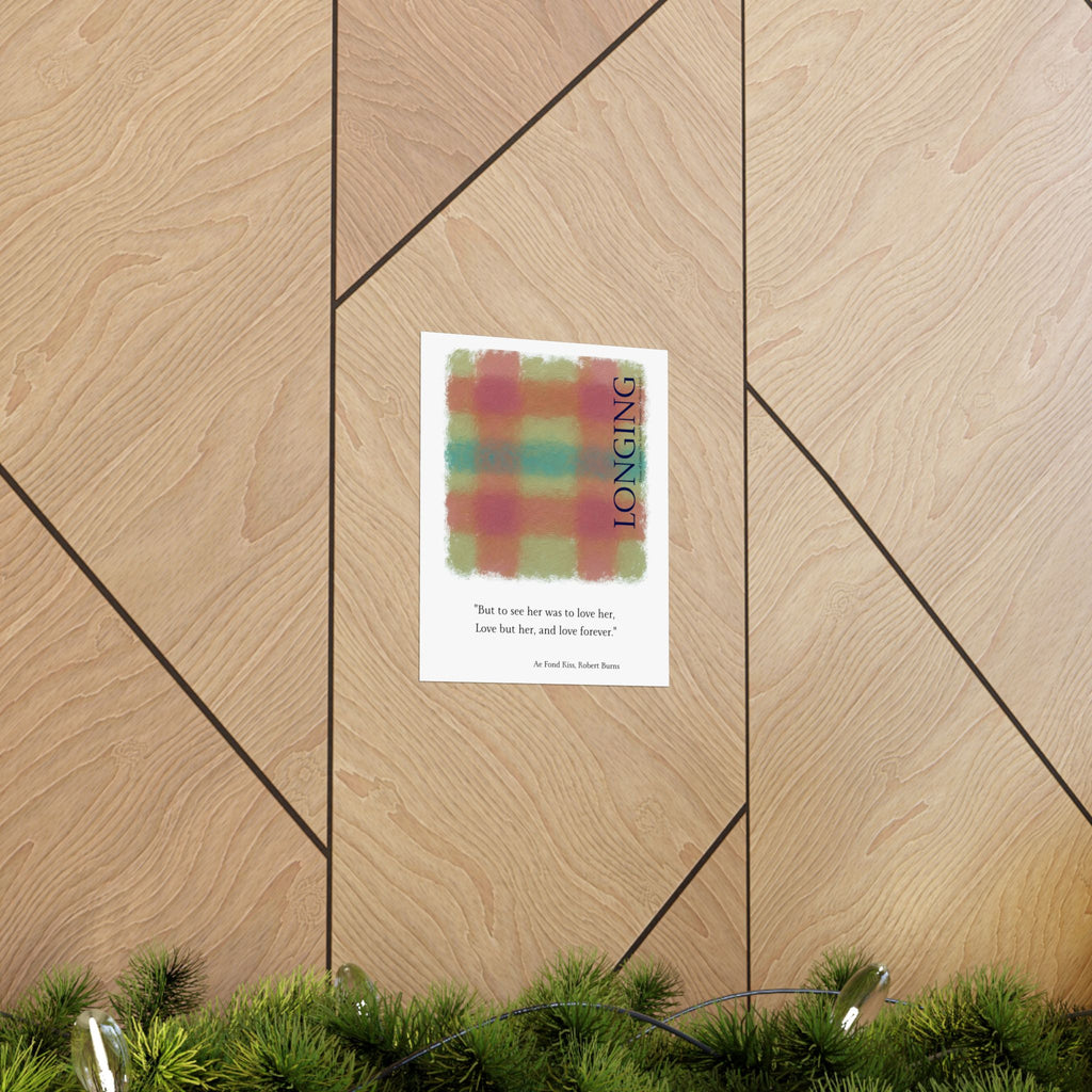 Robert Burns "Longing" Tartan Poster — Scottish Romantic Literary Wall Art