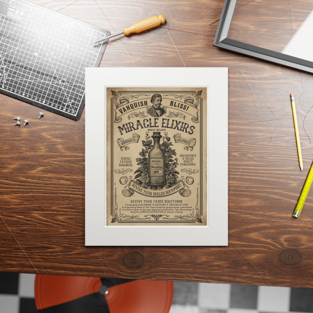Vanquish Scroll Fatigue (Miracle Elixirs No. 01) — Satirical Fine Art Print