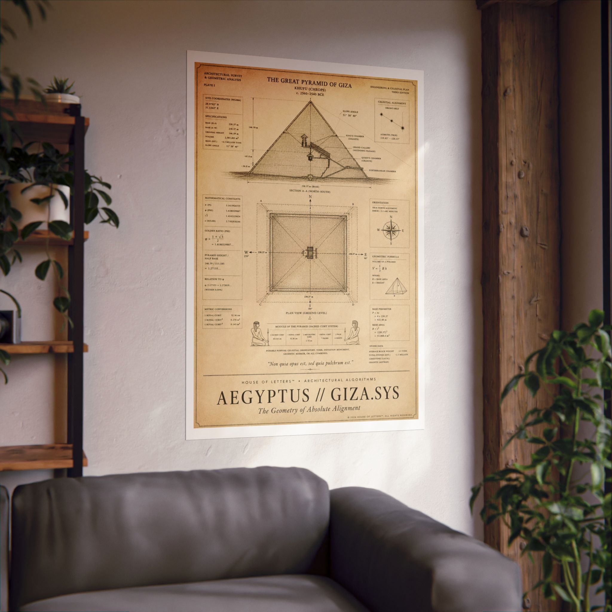 Aegyptus // Giza.Sys Architectural Blueprint Print — The Architectural Algorithms Series (Edition 3 of 7)