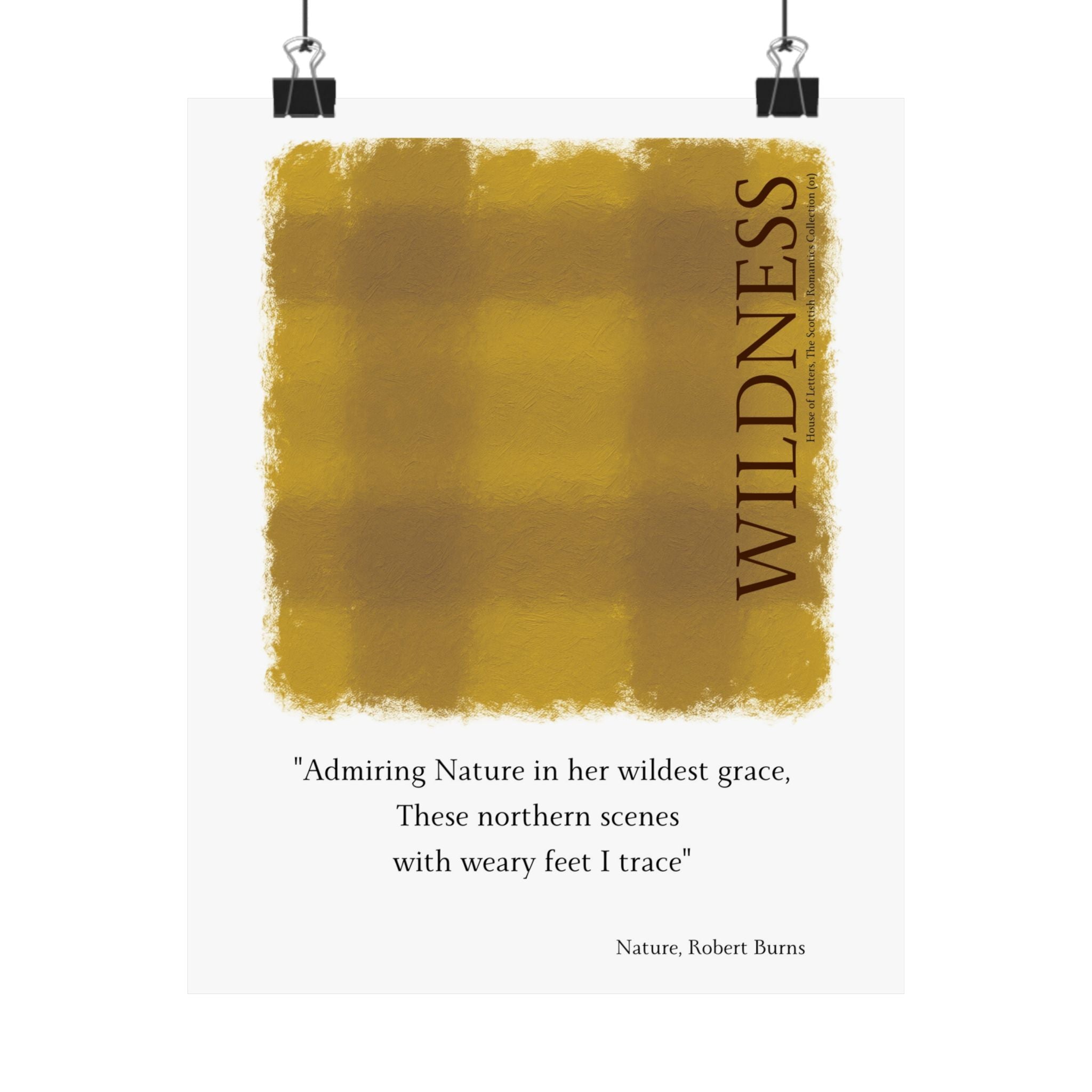 Robert Burns "Wildness" Tartan Poster — Scottish Romantics Literary Wall Art