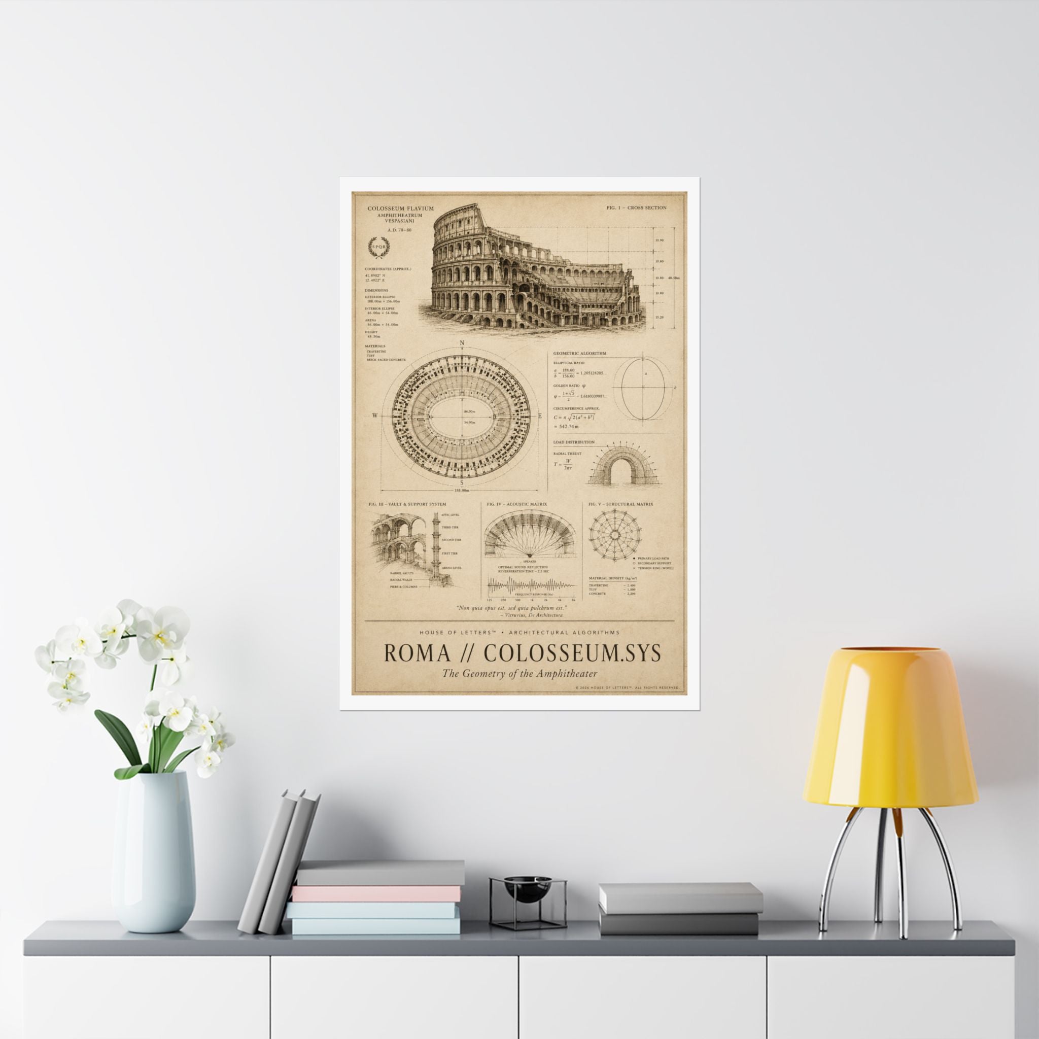 Roma // Colosseum.Sys Architectural Blueprint Print — The Architectural Algorithms Series (Edition 1 of 7)