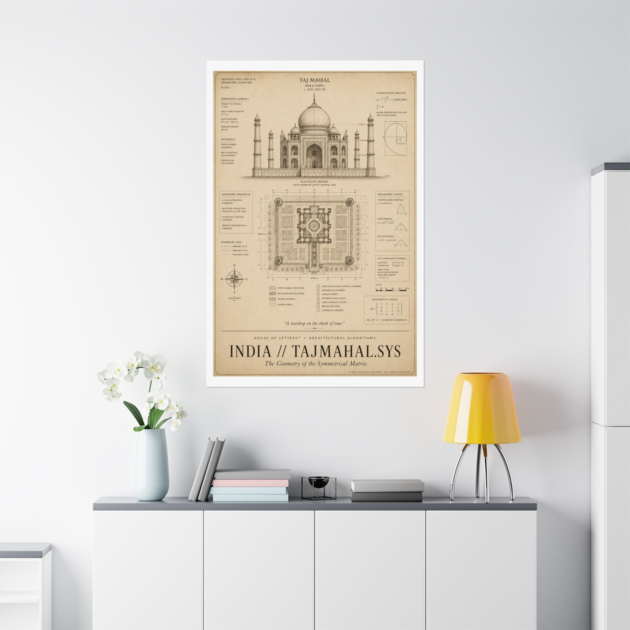 India // TajMahal.Sys Architectural Blueprint Print — The Architectural Algorithms Series (Edition 6 of 7)