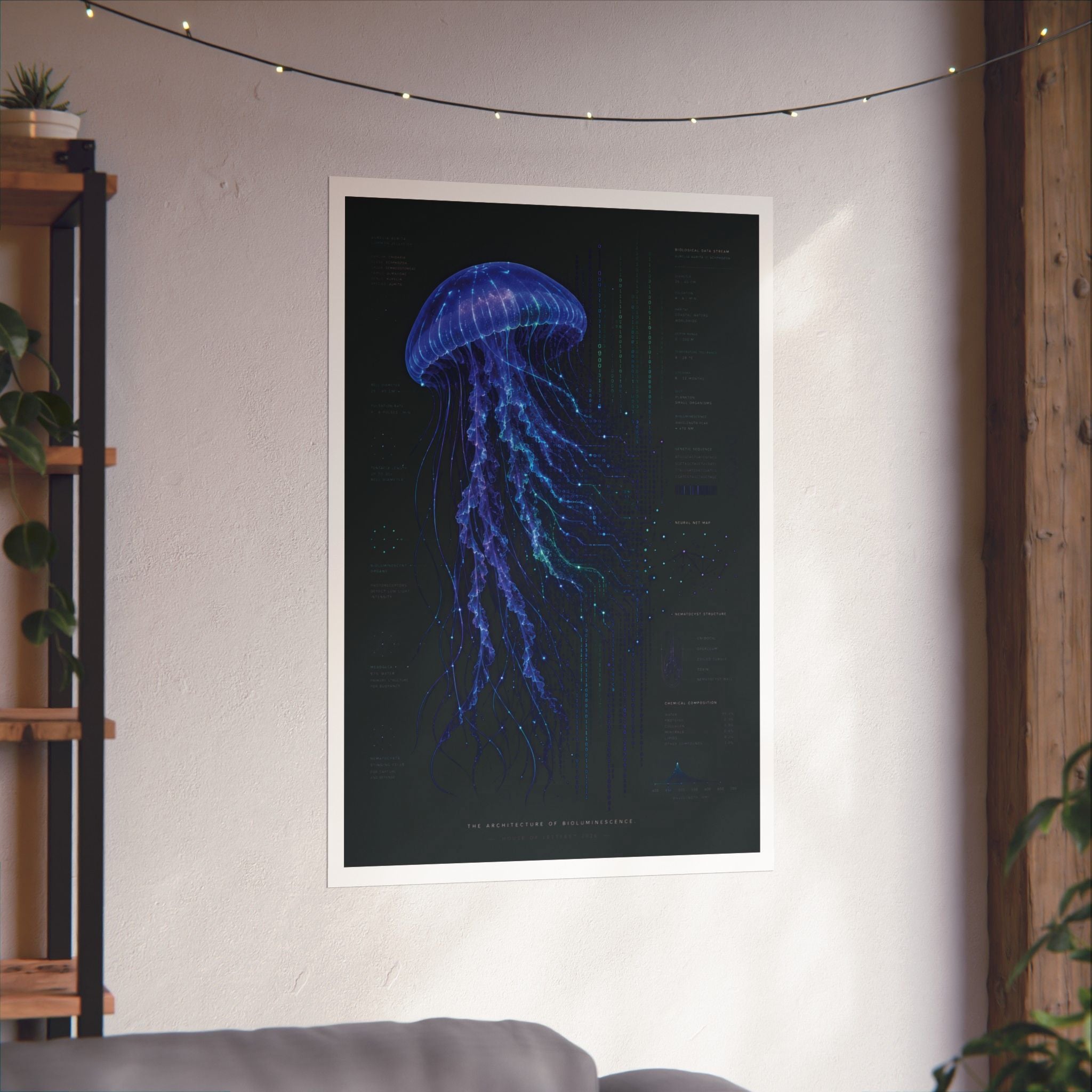 The Architecture of Bioluminescence — Marine Biology Data Print | House of Letters