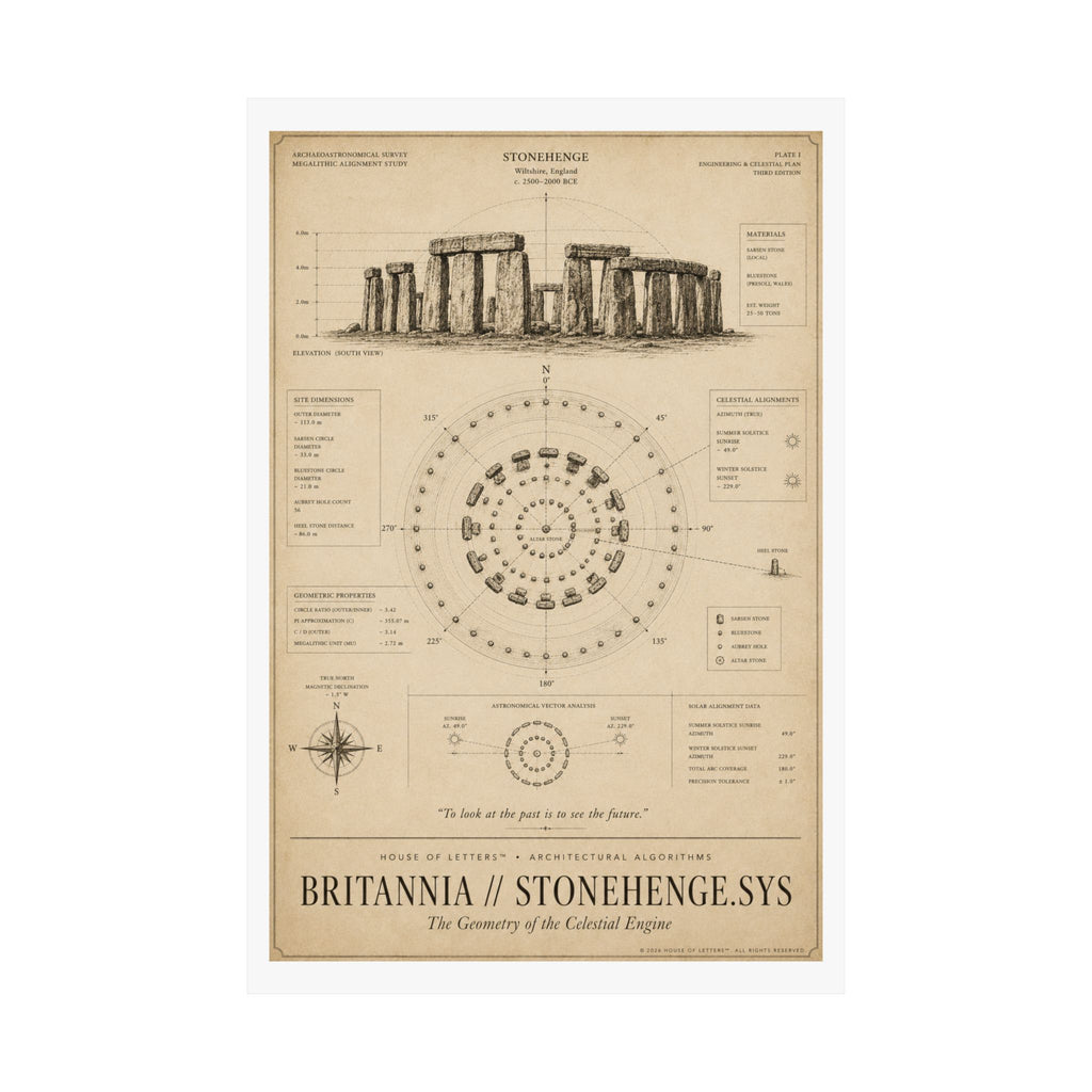 Britannia // Stonehenge.Sys Architectural Blueprint Print — The Architectural Algorithms Series (Edition 2 of 7)