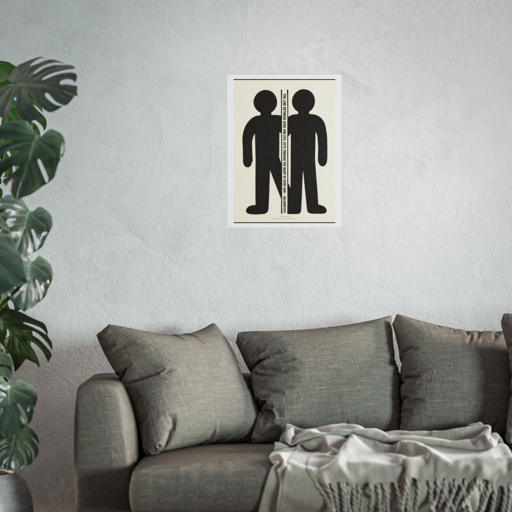 Fine Art Poster – Minimalist Two Figures Wall Art Print - The Folk Art Philosophy Collection