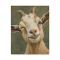 Winking Goat Canvas Art – Matte Stretched Farm Animal Wall Decor