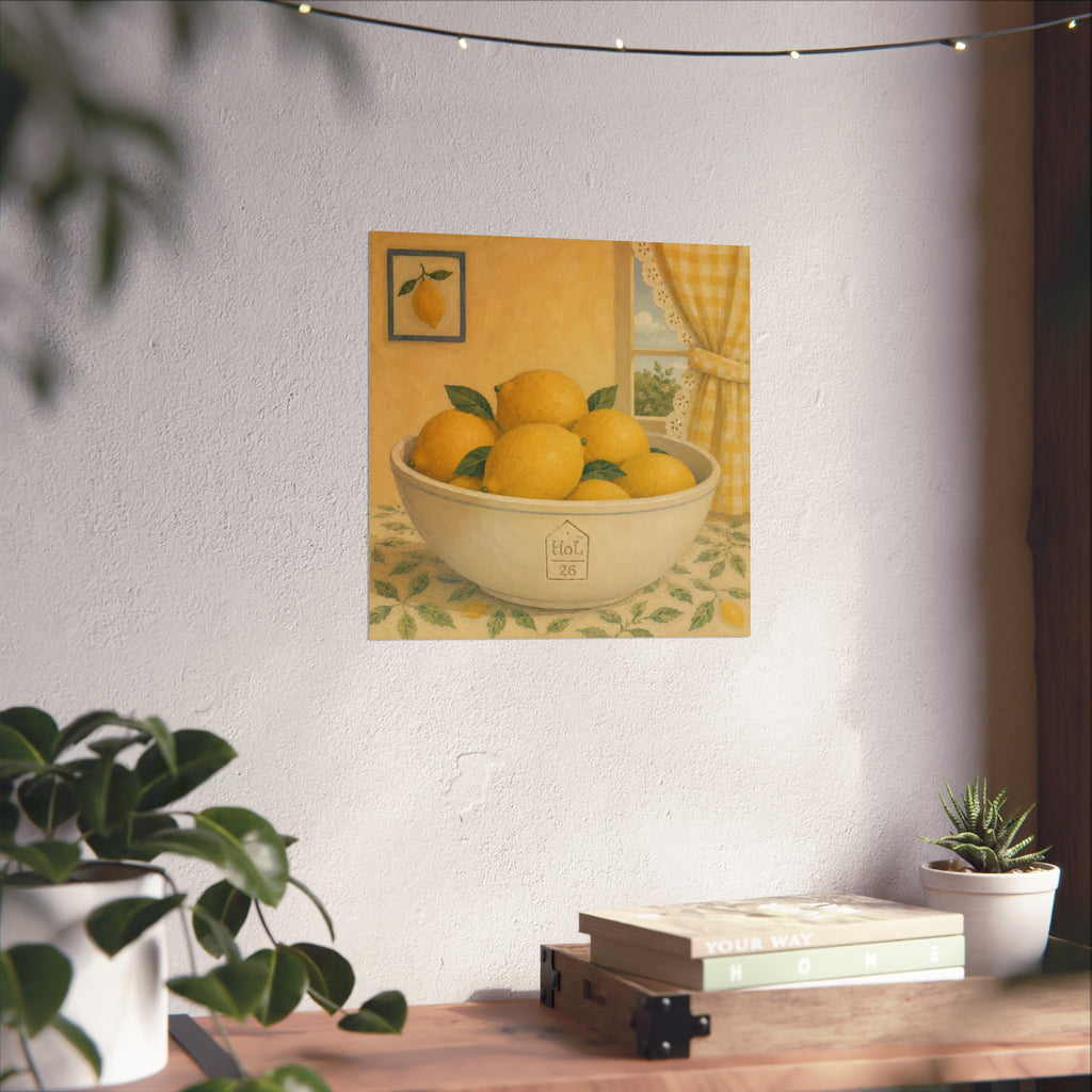 Grandma's Kitchen (The Lemon Harvest) - Wall Art Fine Print - "Grandmillennial" style