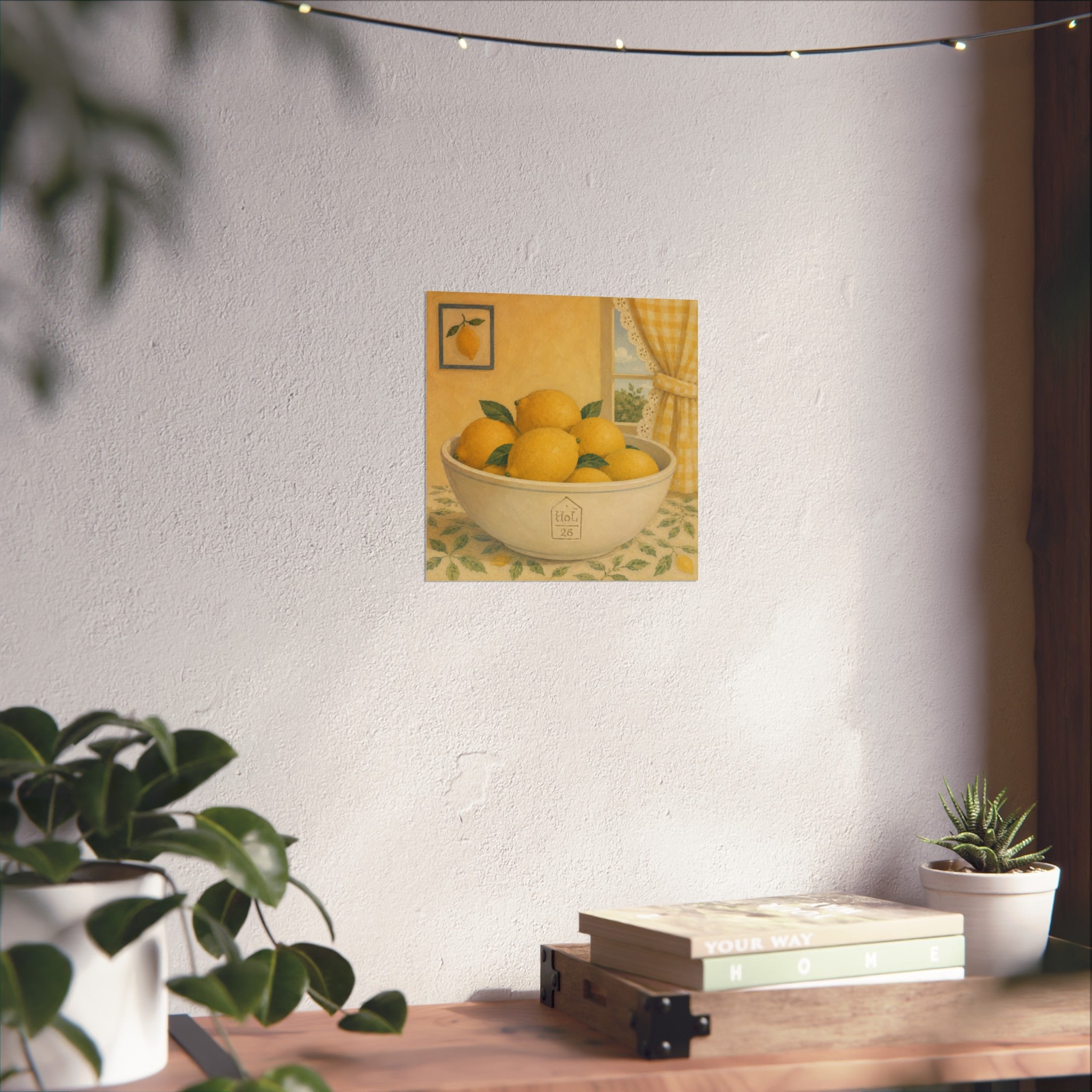 Grandma's Kitchen (The Lemon Harvest) - Wall Art Fine Print - "Grandmillennial" style