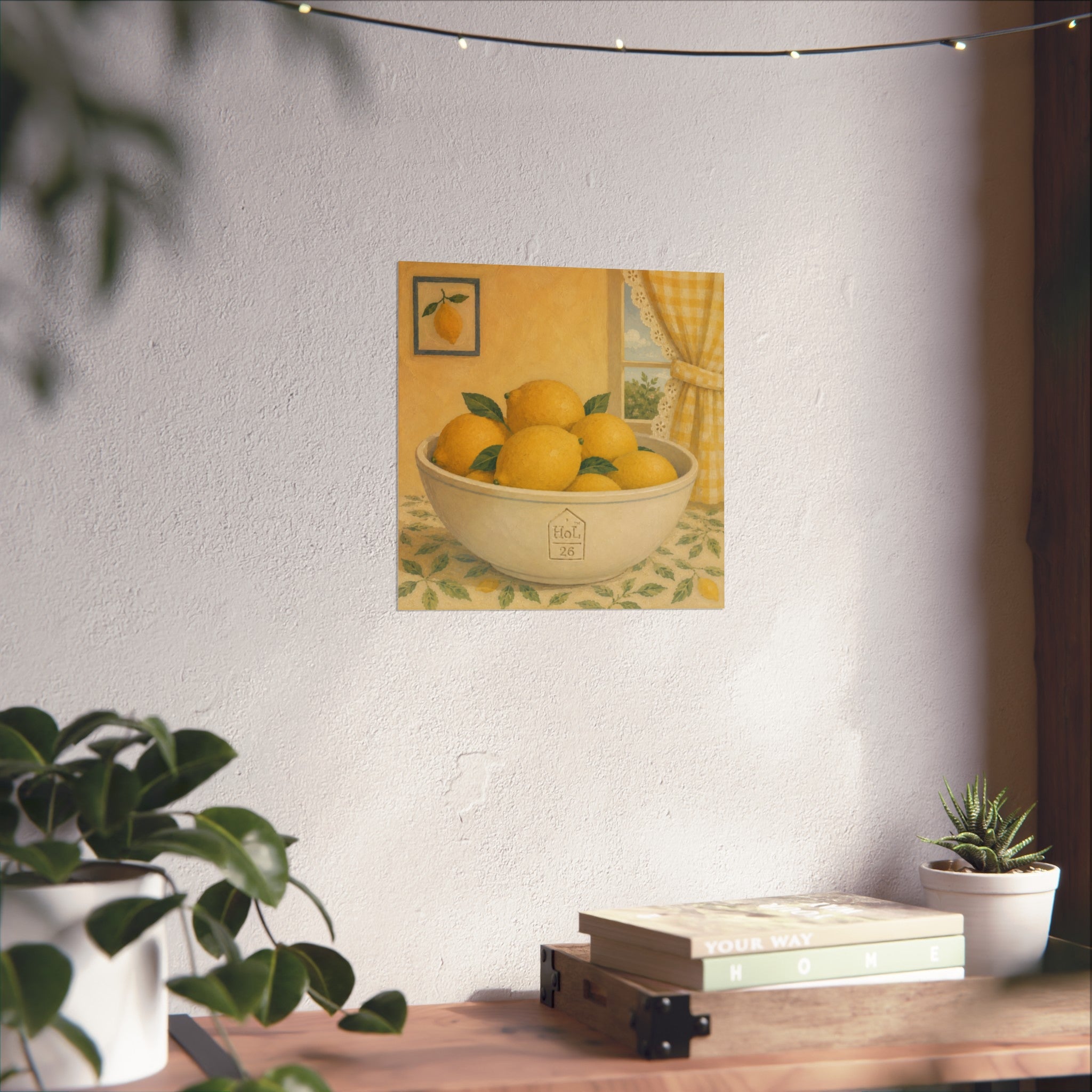 Grandma's Kitchen (The Lemon Harvest) - Wall Art Fine Print - "Grandmillennial" style