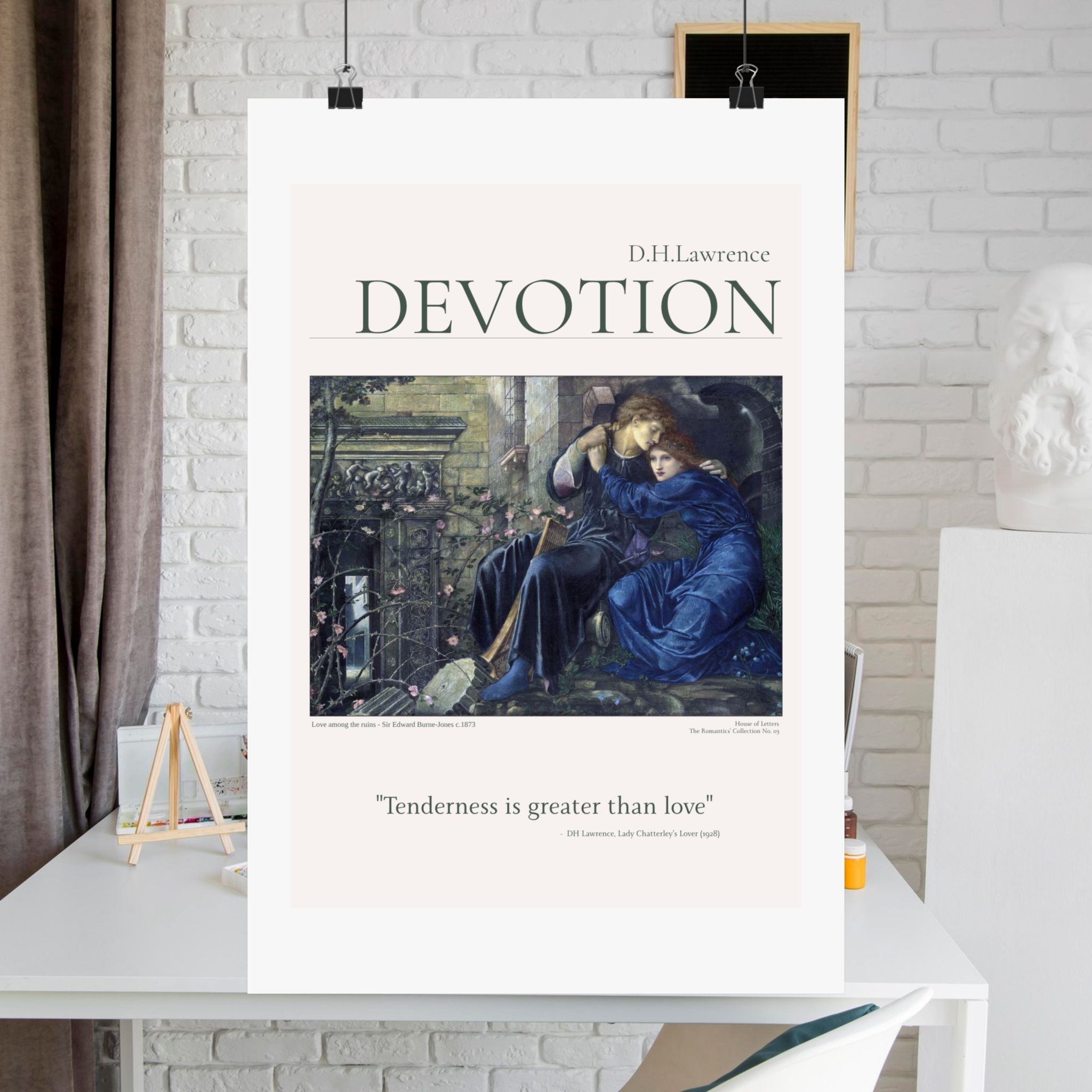 DH Lawrence — 'Devotion' Literary Art Poster