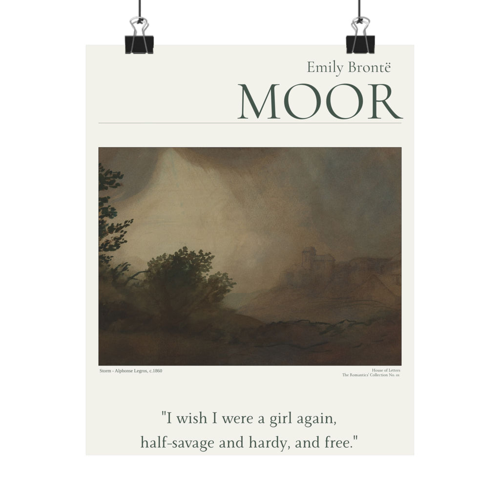 Emily Brontë — 'MOOR' Literary Art Poster