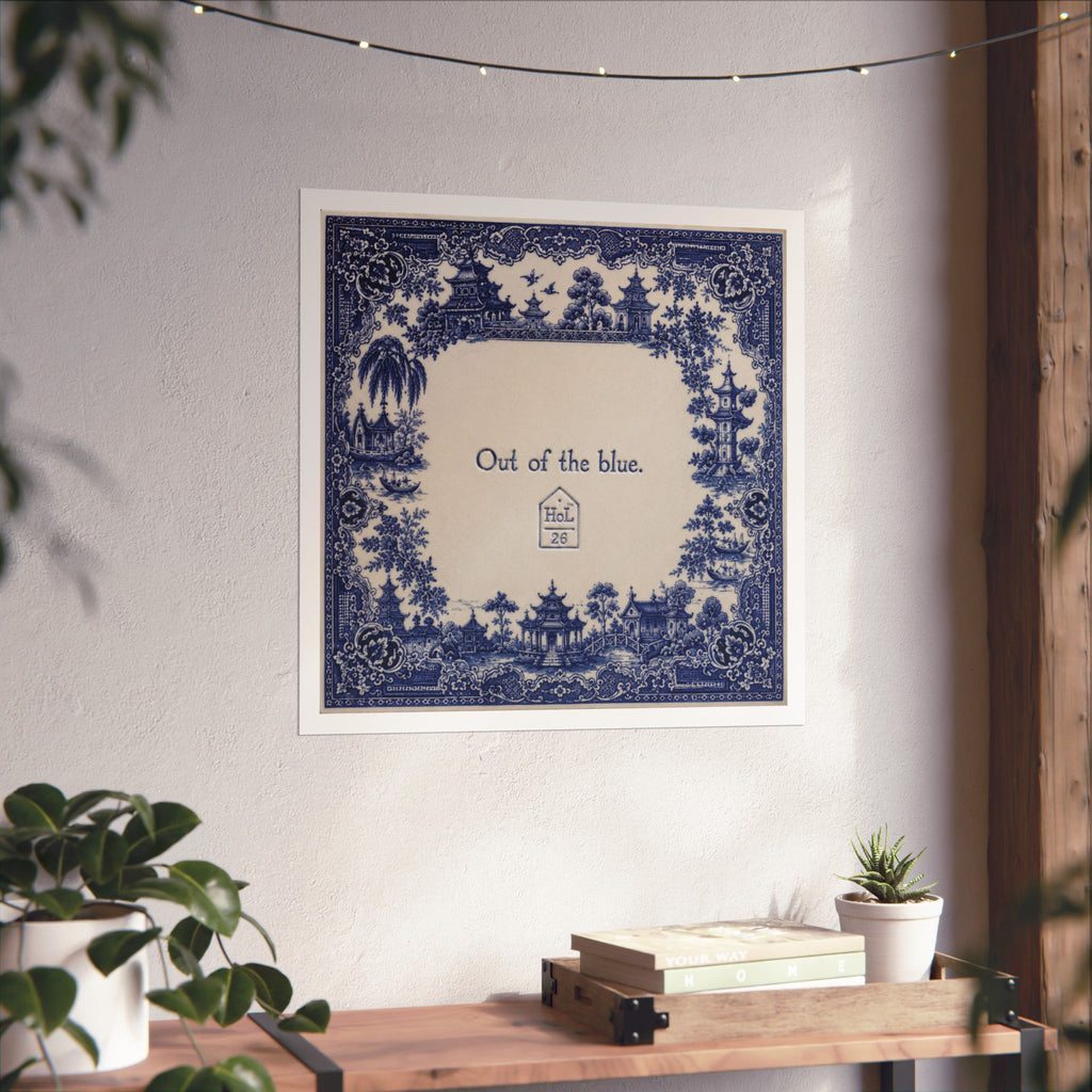 Out of the Blue – Contemporary Chinoiserie Art Print