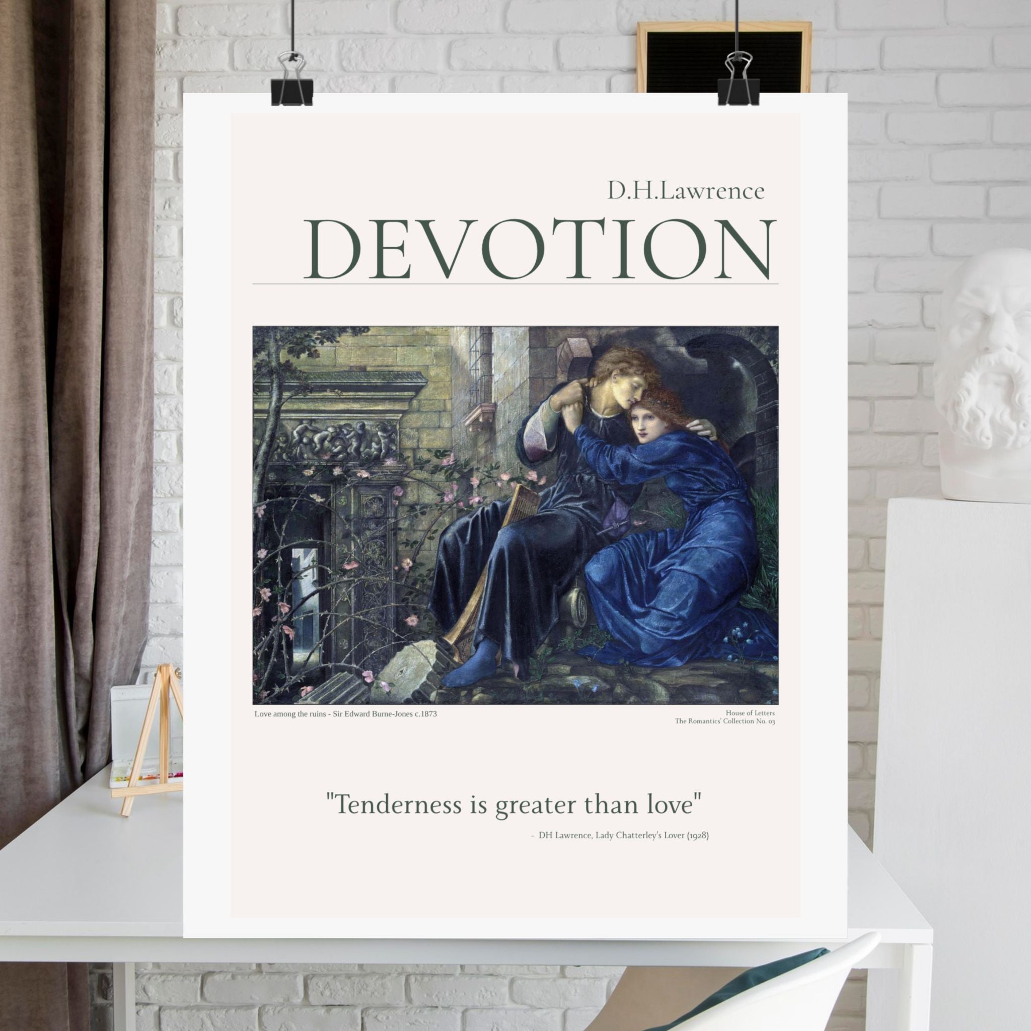 DH Lawrence — 'Devotion' Literary Art Poster
