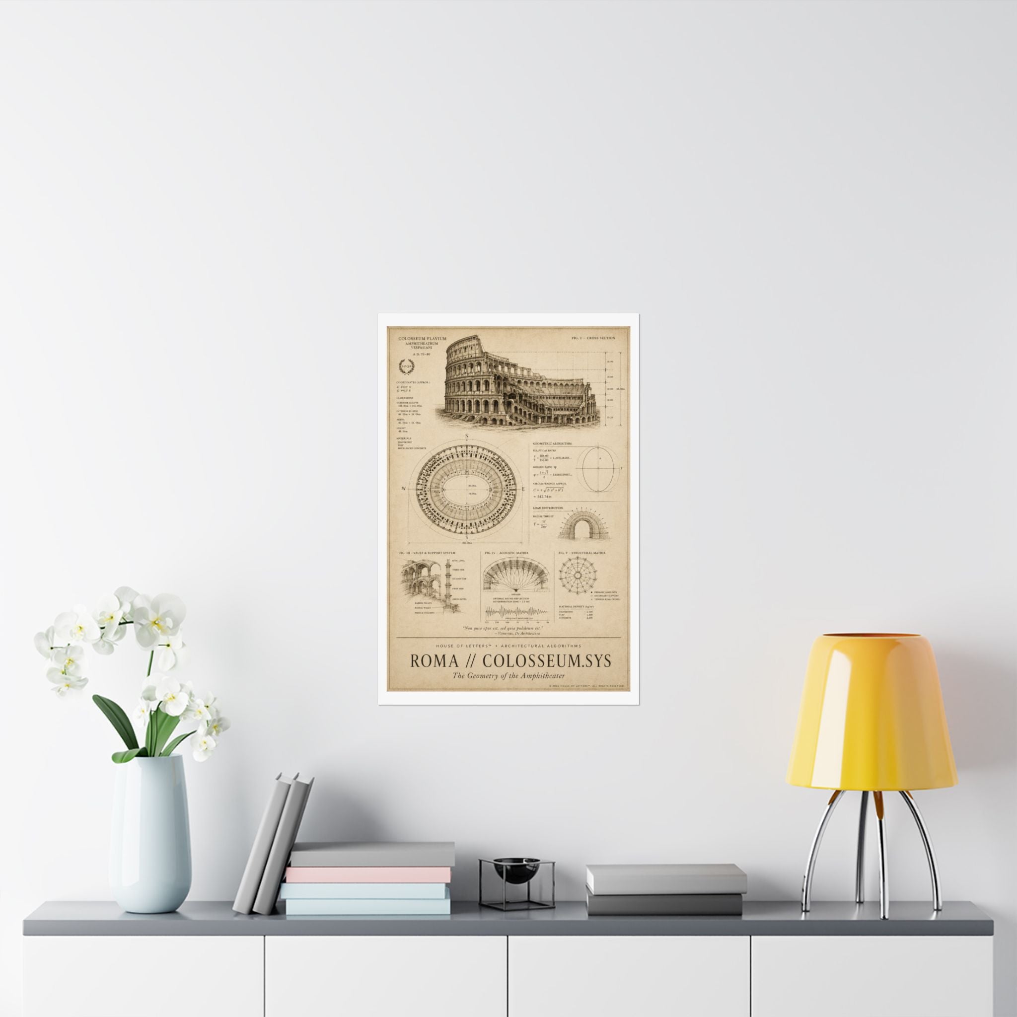 Roma // Colosseum.Sys Architectural Blueprint Print — The Architectural Algorithms Series (Edition 1 of 7)