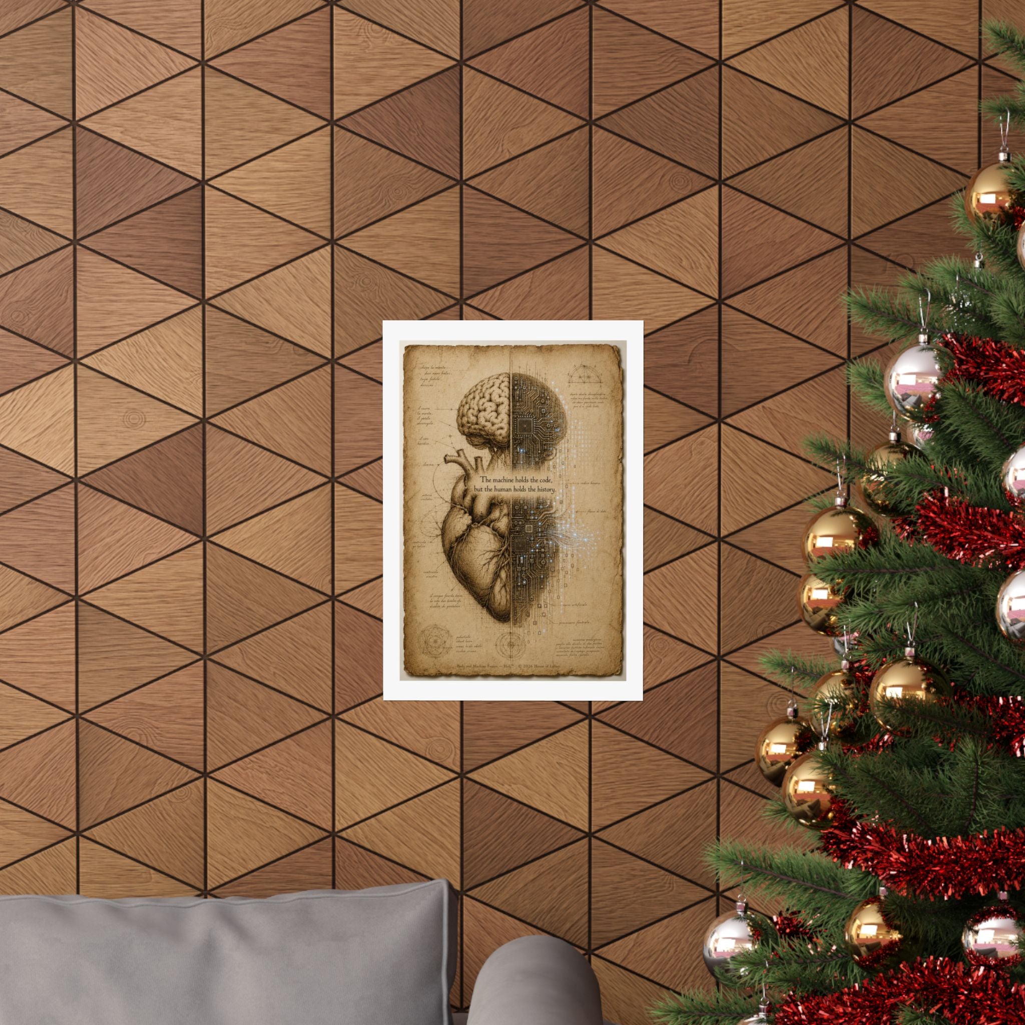 Renaissance AI Manifesto Poster — Vintage Da Vinci Sketch Wall Art