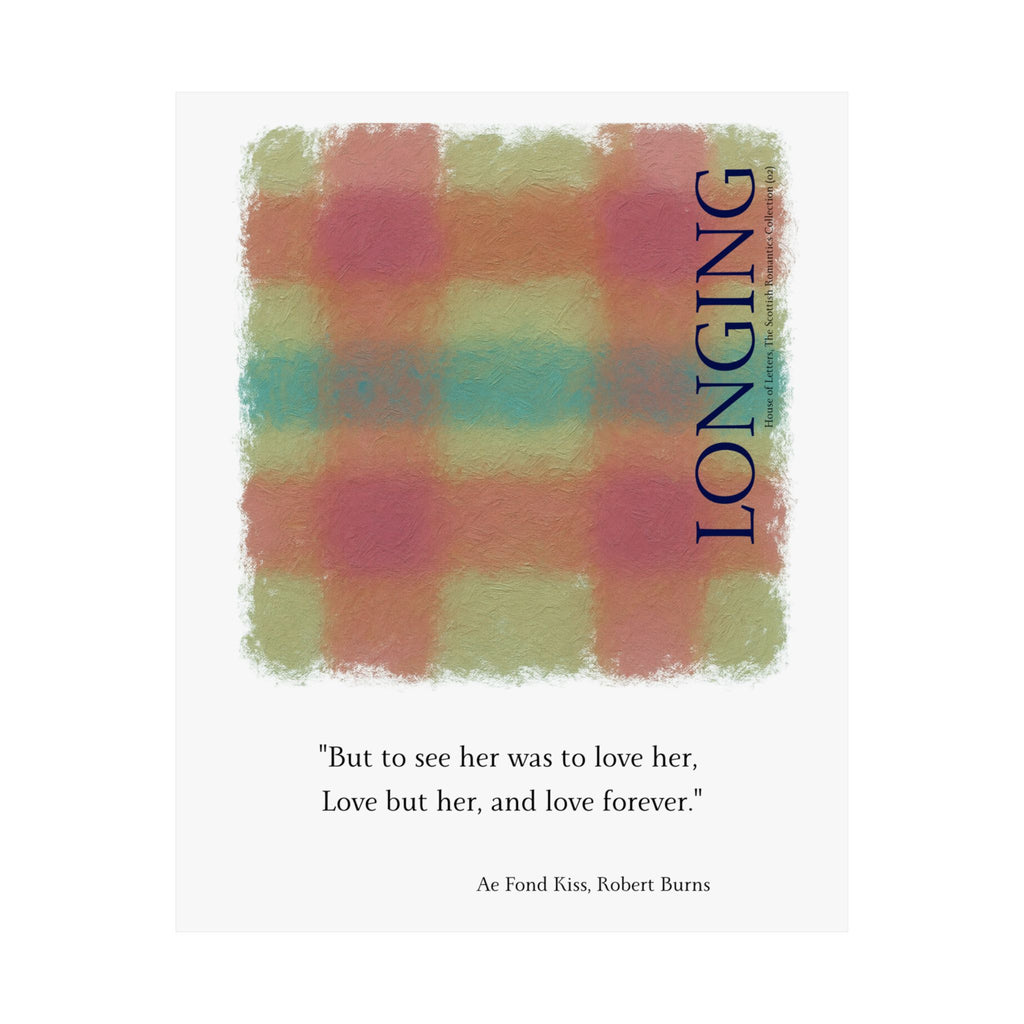 Robert Burns "Longing" Tartan Poster — Scottish Romantic Literary Wall Art