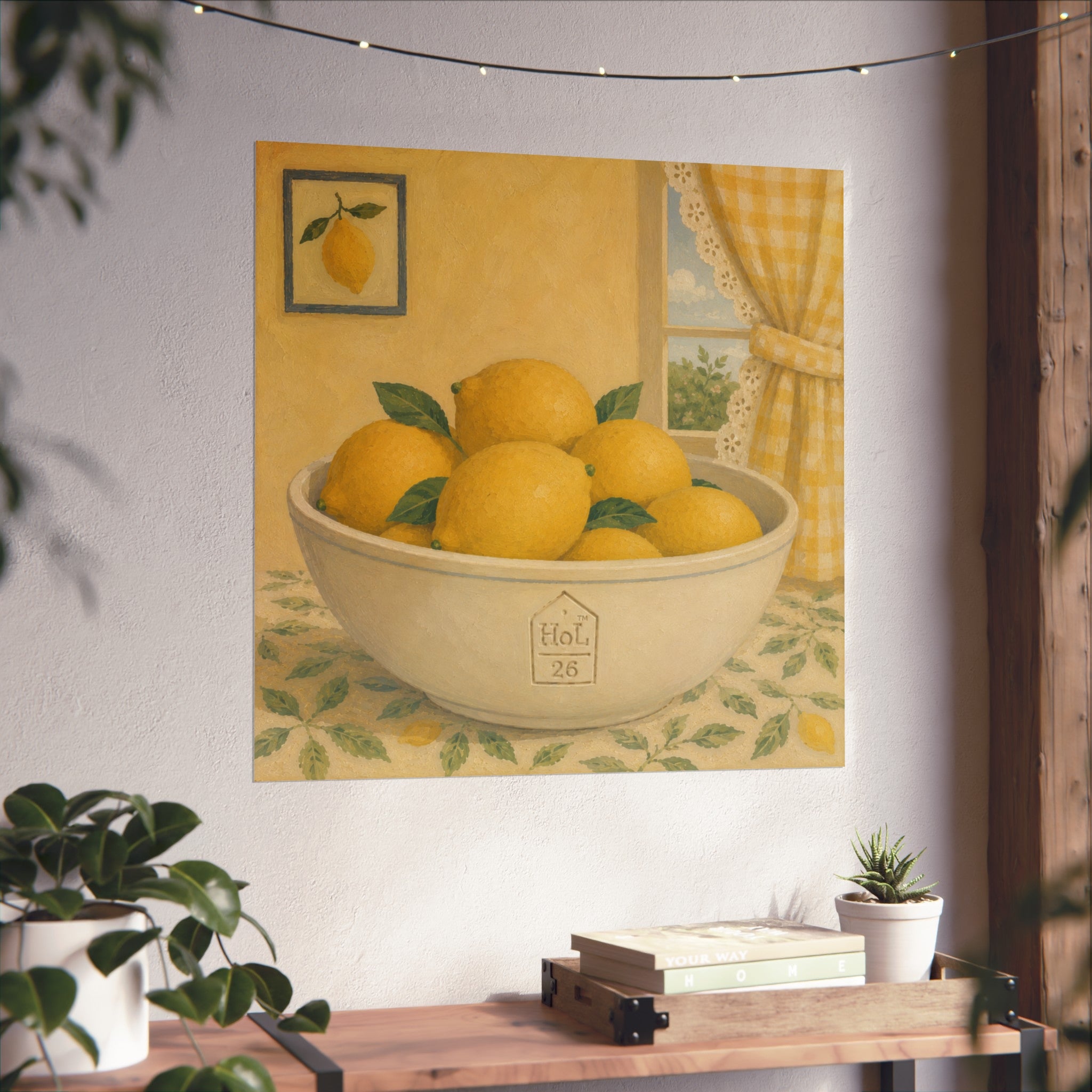 Grandma's Kitchen (The Lemon Harvest) - Wall Art Fine Print - "Grandmillennial" style