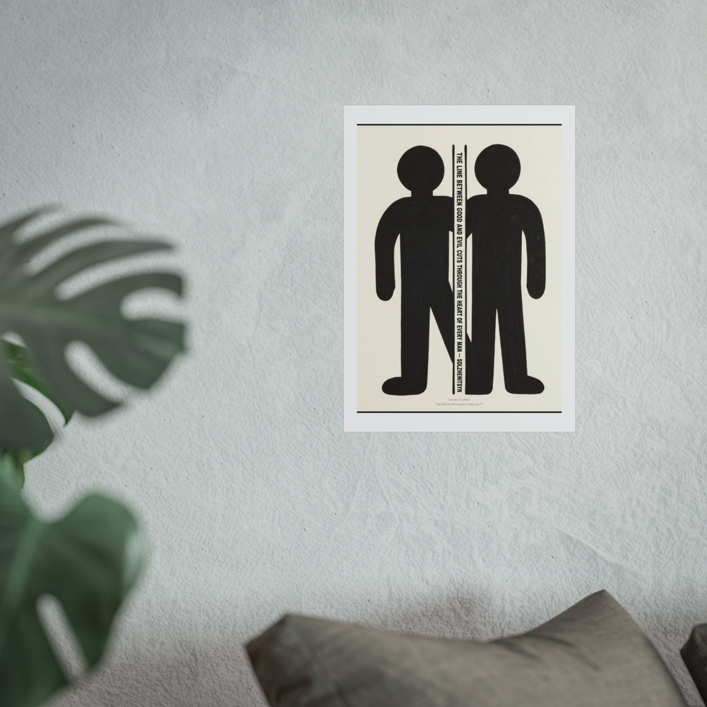 Fine Art Poster – Minimalist Two Figures Wall Art Print - The Folk Art Philosophy Collection