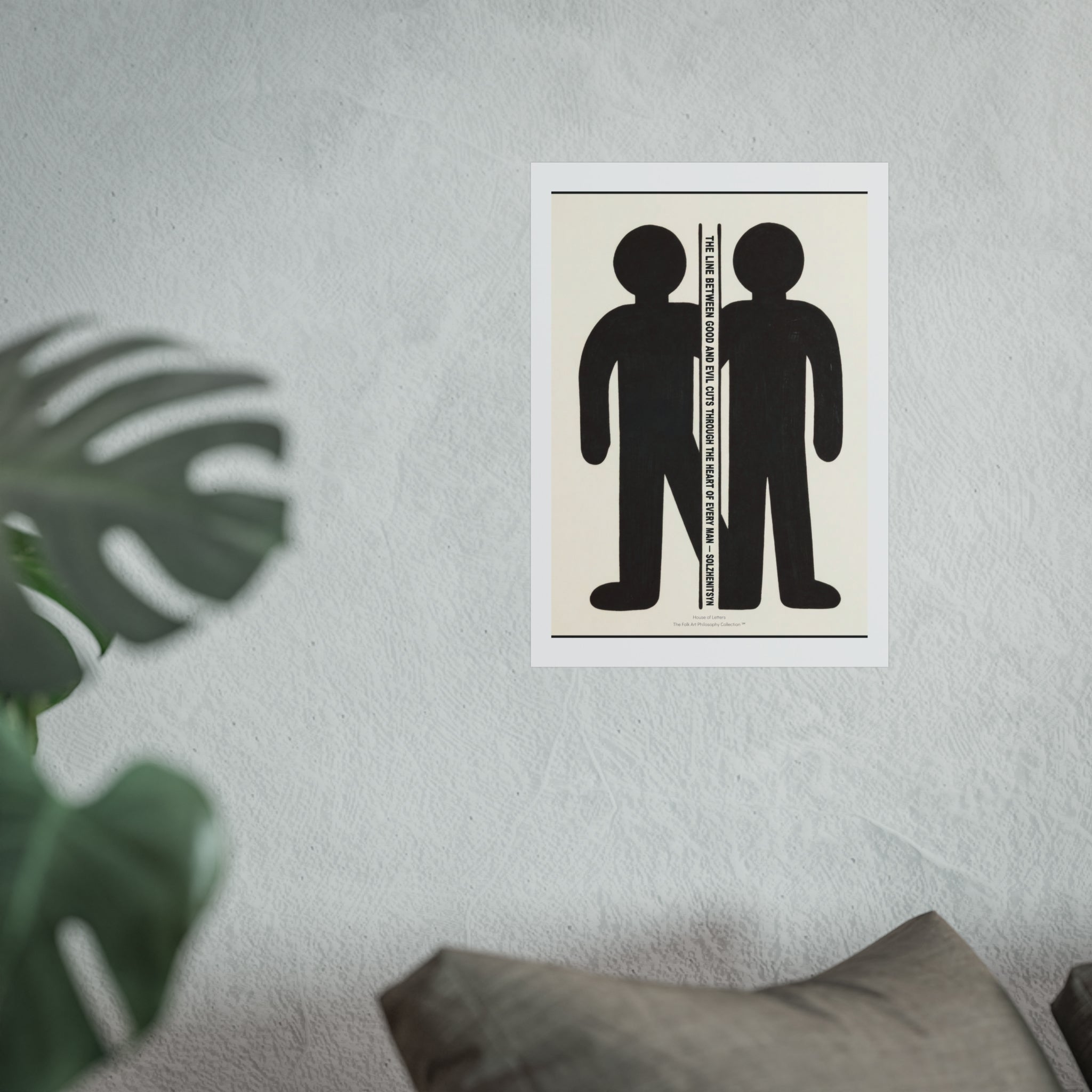 Fine Art Poster – Minimalist Two Figures Wall Art Print - The Folk Art Philosophy Collection