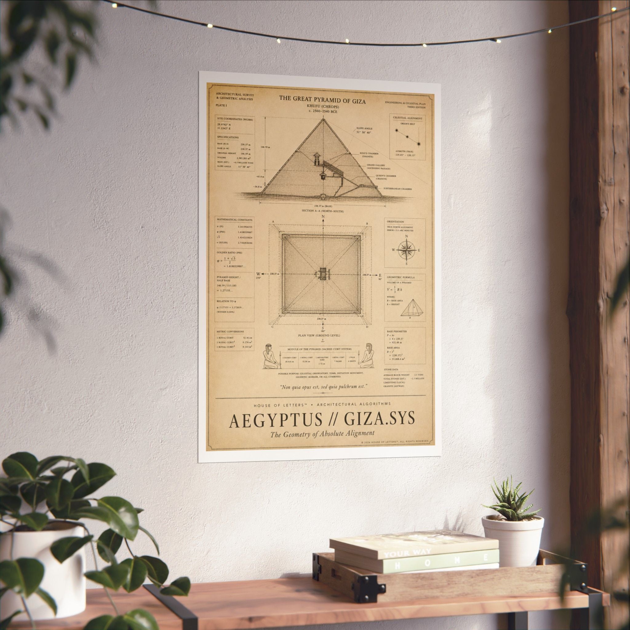 Aegyptus // Giza.Sys Architectural Blueprint Print — The Architectural Algorithms Series (Edition 3 of 7)