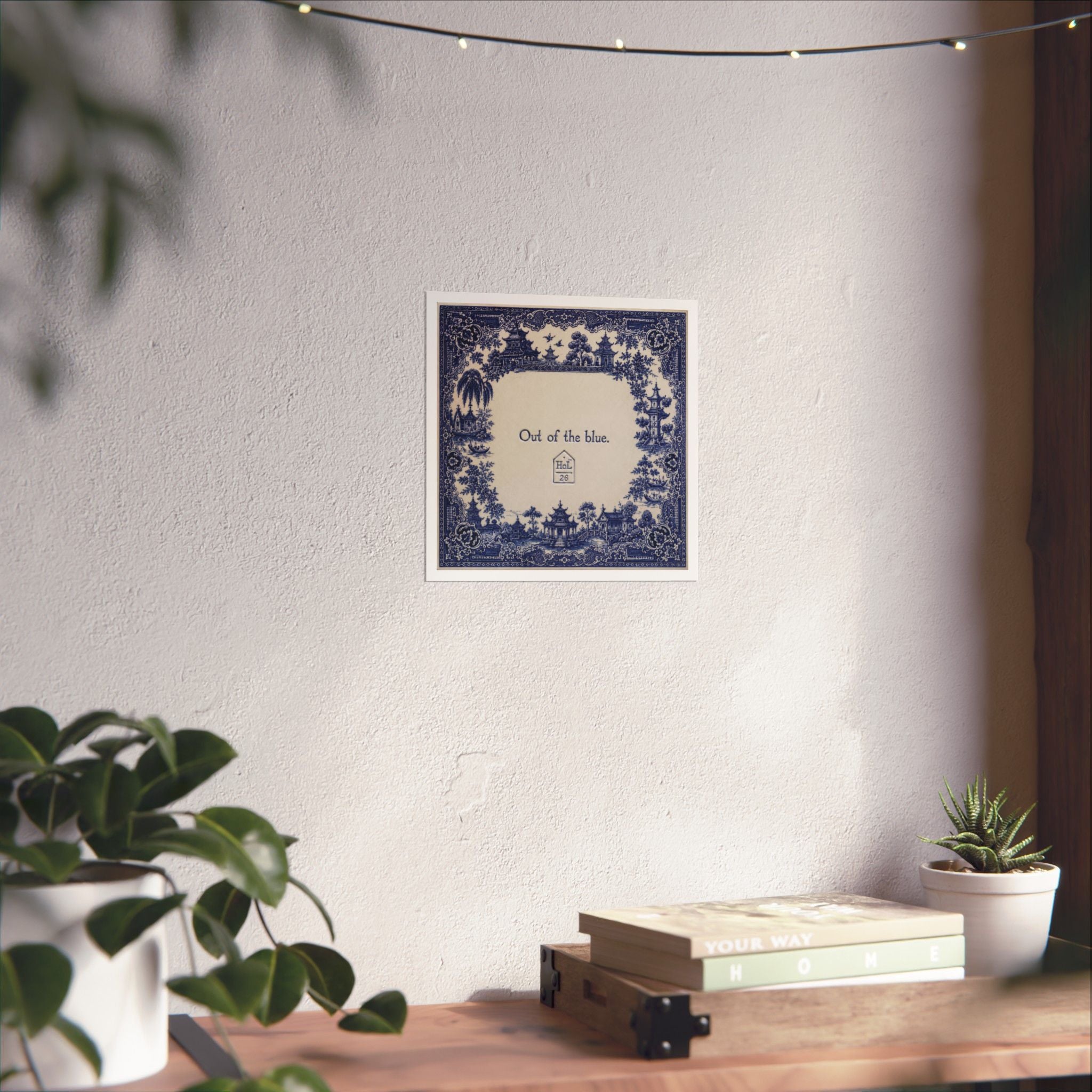 Out of the Blue – Contemporary Chinoiserie Art Print