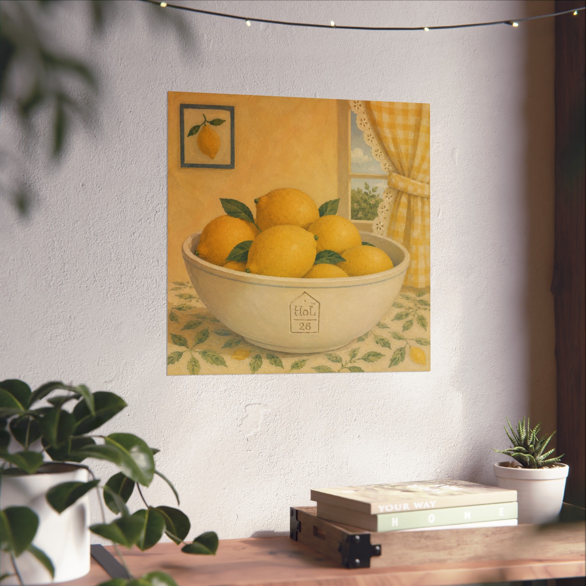 Grandma's Kitchen (The Lemon Harvest) - Wall Art Fine Print - "Grandmillennial" style