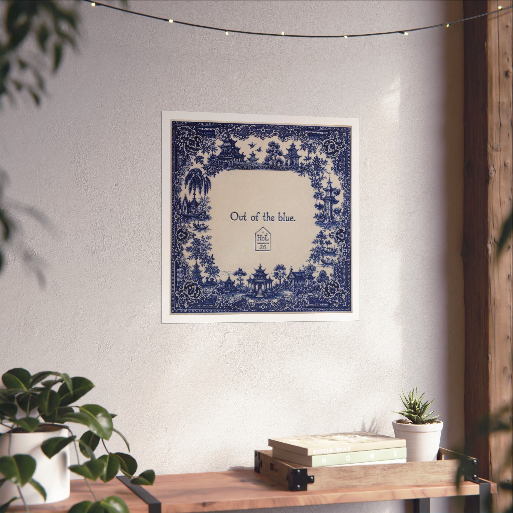 Out of the Blue – Contemporary Chinoiserie Art Print