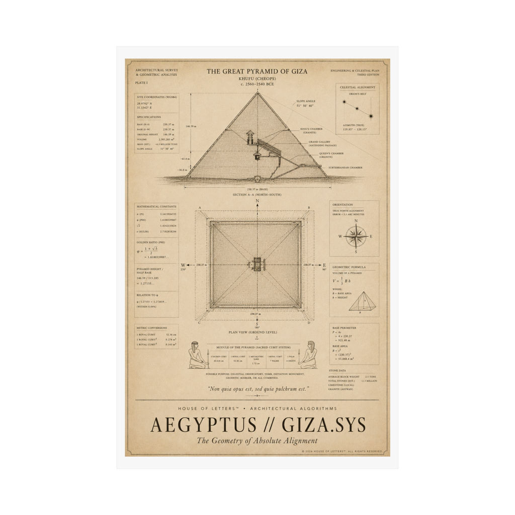 Aegyptus // Giza.Sys Architectural Blueprint Print — The Architectural Algorithms Series (Edition 3 of 7)
