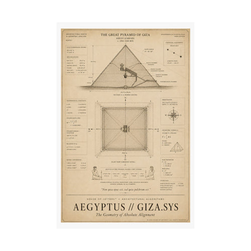 Aegyptus // Giza.Sys Architectural Blueprint Print — The Architectural Algorithms Series (Edition 3 of 7)