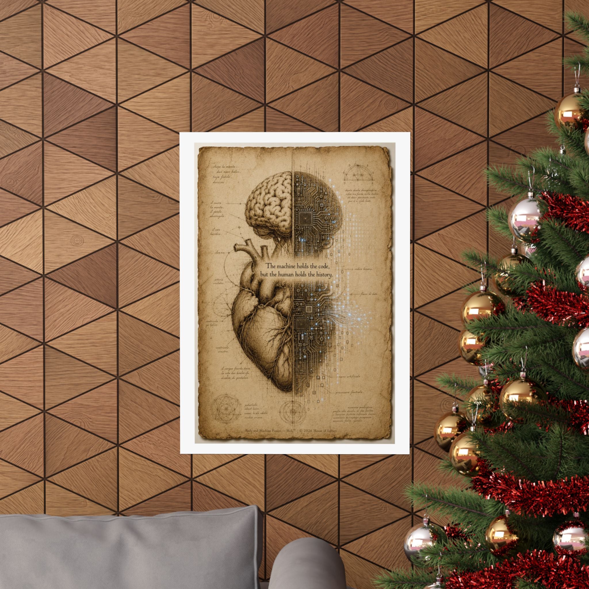 Renaissance AI Manifesto Poster — Vintage Da Vinci Sketch Wall Art