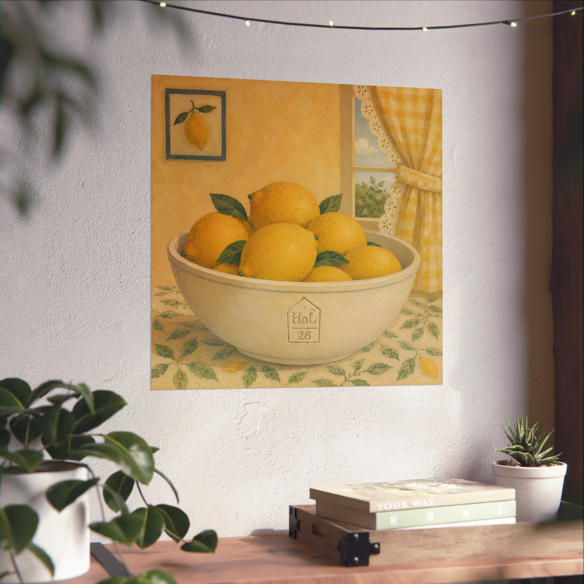 Grandma's Kitchen (The Lemon Harvest) - Wall Art Fine Print - "Grandmillennial" style