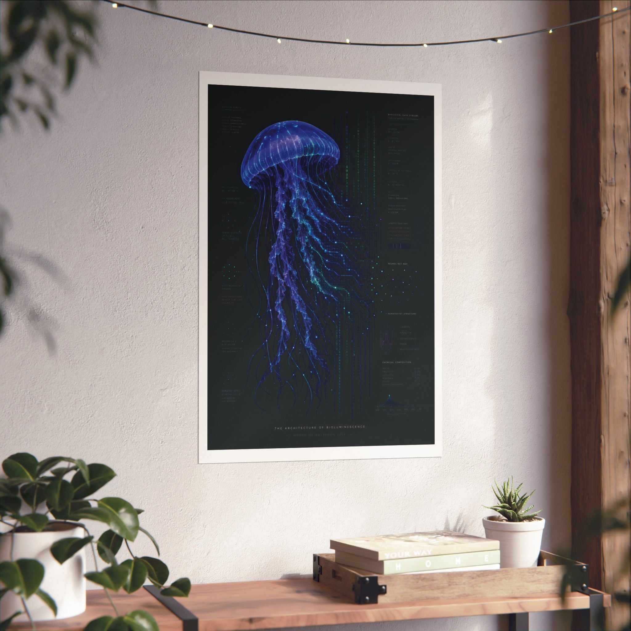 The Architecture of Bioluminescence — Marine Biology Data Print | House of Letters