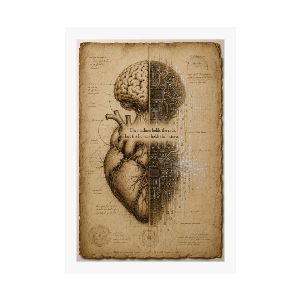 Renaissance AI Manifesto Poster — Vintage Da Vinci Sketch Wall Art