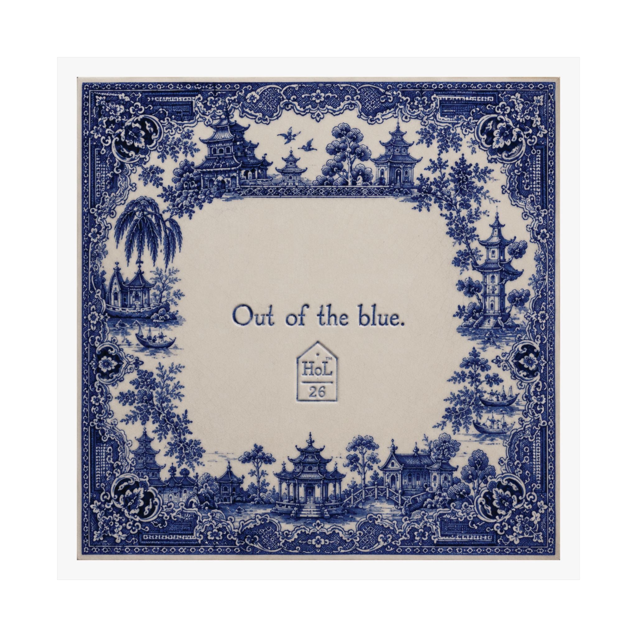 Out of the Blue – Contemporary Chinoiserie Art Print